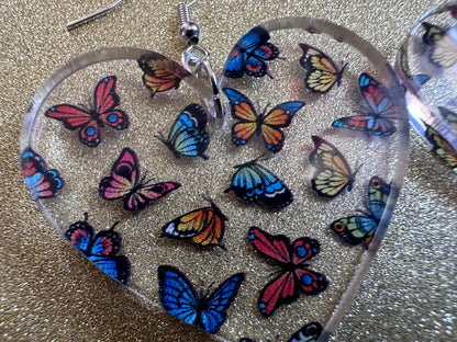 Colorful Butterfly Earrings: Laser Cut Acrylic Butterflies, Summer, Monarch, Blue Morpho, Fly, Insects, Bugs, Best Gifts for Her/Him/Them