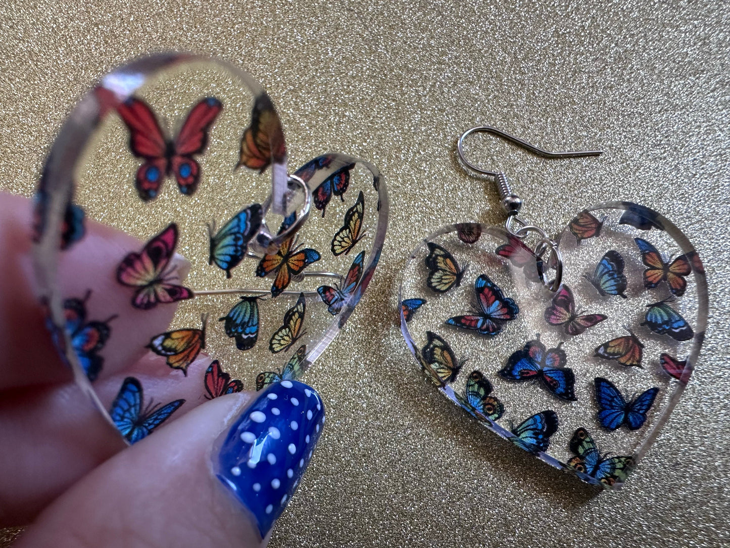 Colorful Butterfly Earrings: Laser Cut Acrylic Butterflies, Summer, Monarch, Blue Morpho, Fly, Insects, Bugs, Best Gifts for Her/Him/Them