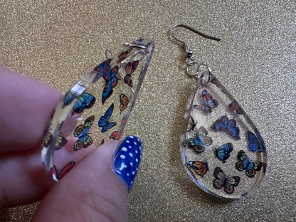 Colorful Butterfly Earrings: Laser Cut Acrylic Butterflies, Summer, Monarch, Blue Morpho, Fly, Insects, Bugs, Best Gifts for Her/Him/Them