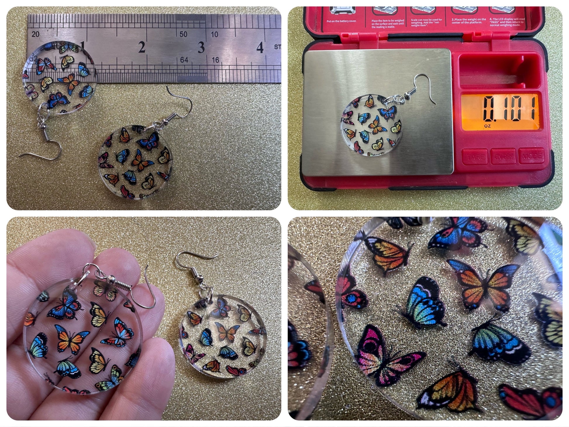 Colorful Butterfly Earrings: Laser Cut Acrylic Butterflies, Summer, Monarch, Blue Morpho, Fly, Insects, Bugs, Best Gifts for Her/Him/Them