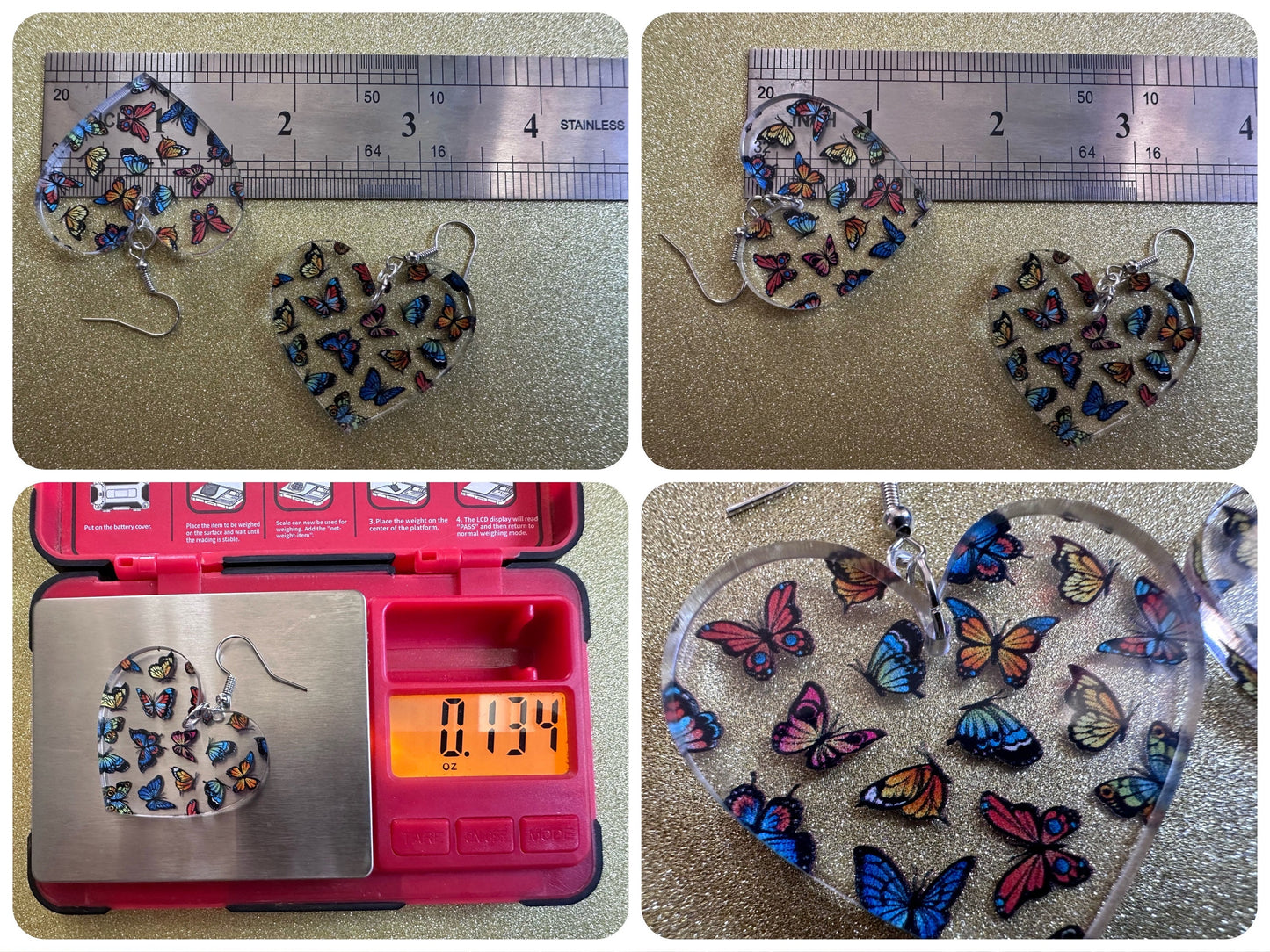 Colorful Butterfly Earrings: Laser Cut Acrylic Butterflies, Summer, Monarch, Blue Morpho, Fly, Insects, Bugs, Best Gifts for Her/Him/Them