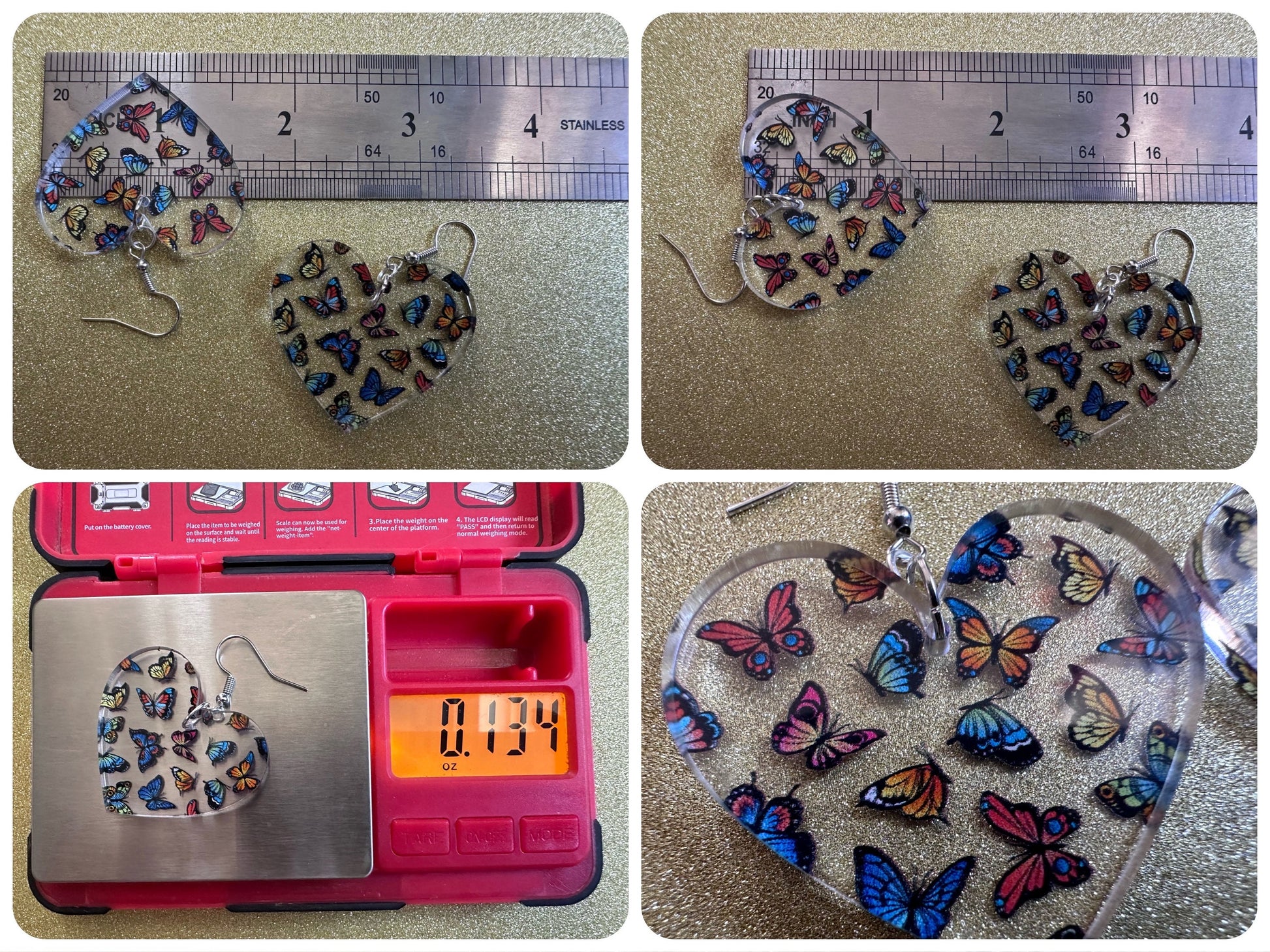 Colorful Butterfly Earrings: Laser Cut Acrylic Butterflies, Summer, Monarch, Blue Morpho, Fly, Insects, Bugs, Best Gifts for Her/Him/Them