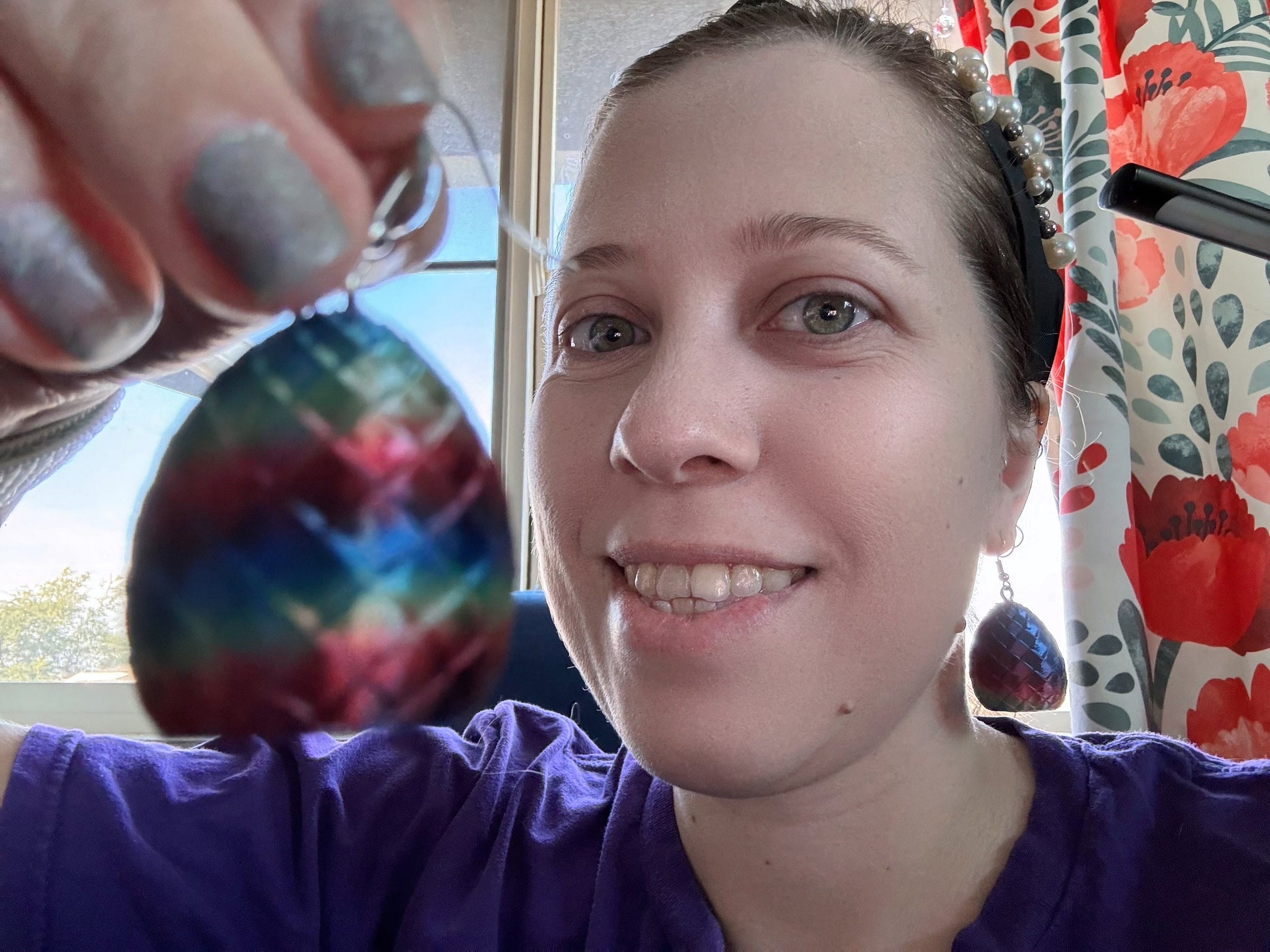 Colorful Dragon Egg Earrings: 3D Printed Dragon's Eggs, Rainbow, Scaly, Fictional, Mythical, Mystical, Fantasy, Best Gifts for Her/Him/Them