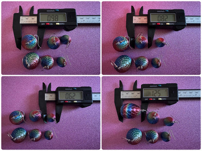 Colorful Dragon Egg Earrings: 3D Printed Dragon's Eggs, Rainbow, Scaly, Fictional, Mythical, Mystical, Fantasy, Best Gifts for Her/Him/Them