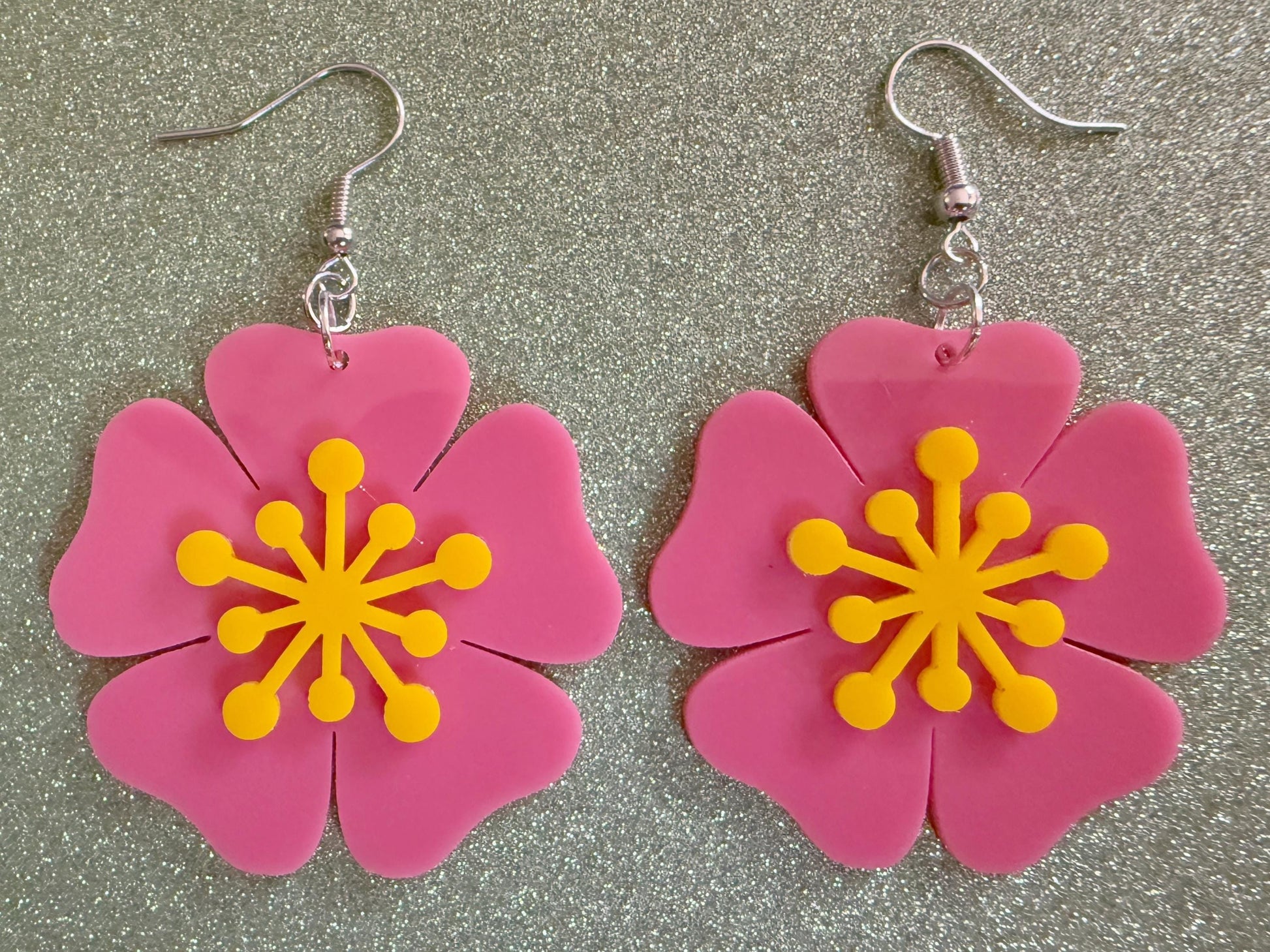 Colorful Flower Earrings: Laser Cut Acrylic Flowers, Floral, Botany, Bouquet, Florals, Plants, Summer Vibes, Best Gifts for Her/Him/Them