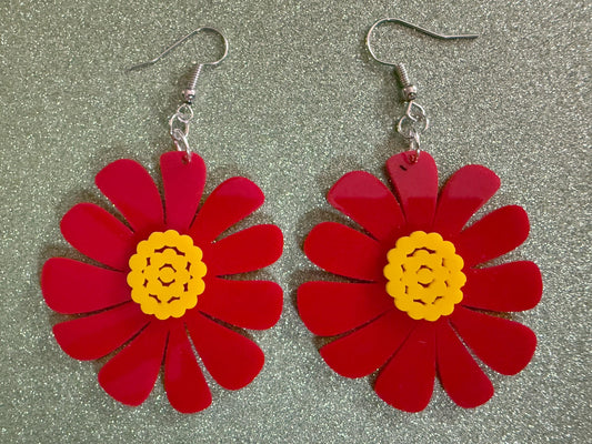Colorful Flower Earrings: Laser Cut Acrylic Flowers, Floral, Botany, Bouquet, Florals, Plants, Summer Vibes, Best Gifts for Her/Him/Them