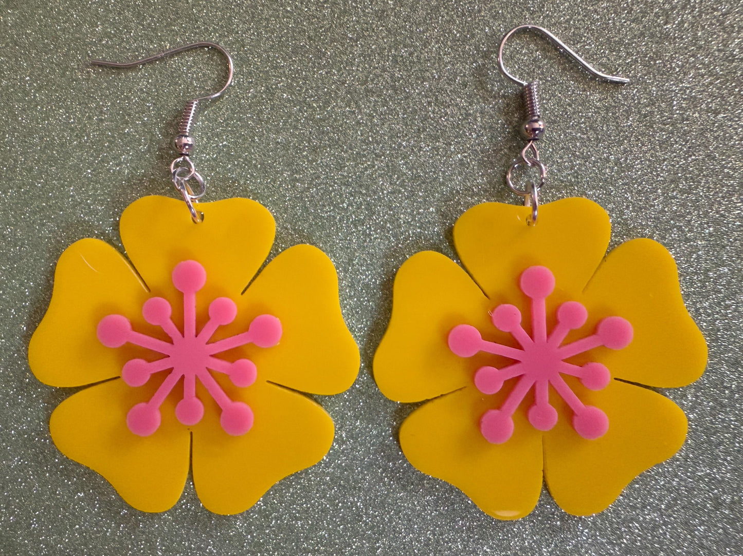 Colorful Flower Earrings: Laser Cut Acrylic Flowers, Floral, Botany, Bouquet, Florals, Plants, Summer Vibes, Best Gifts for Her/Him/Them