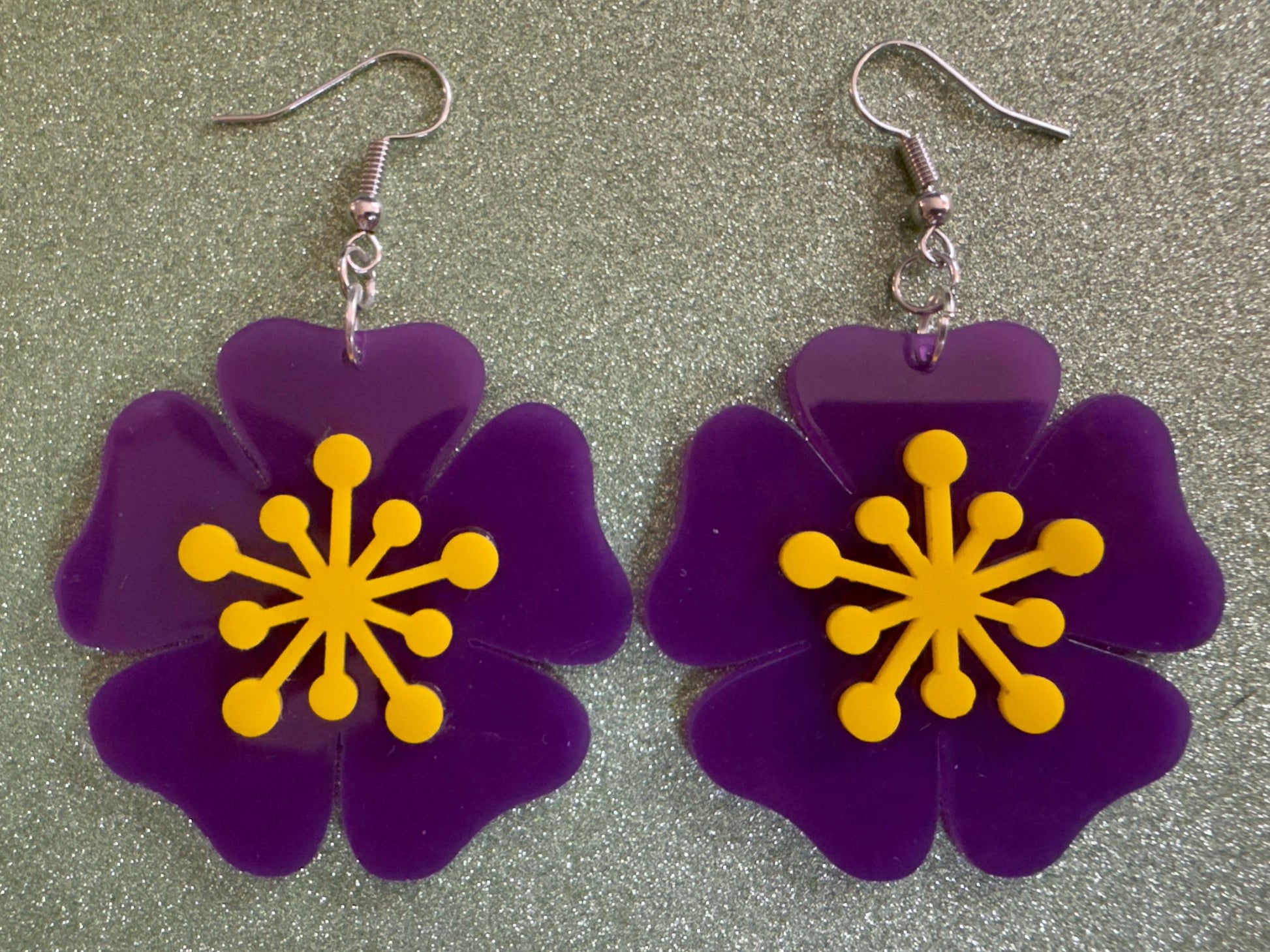 Colorful Flower Earrings: Laser Cut Acrylic Flowers, Floral, Botany, Bouquet, Florals, Plants, Summer Vibes, Best Gifts for Her/Him/Them