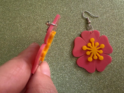 Colorful Flower Earrings: Laser Cut Acrylic Flowers, Floral, Botany, Bouquet, Florals, Plants, Summer Vibes, Best Gifts for Her/Him/Them