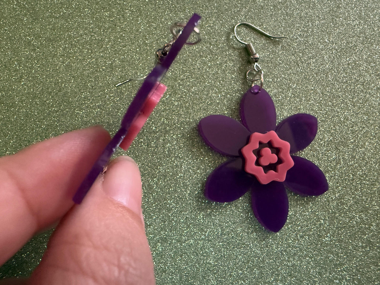 Colorful Flower Earrings: Laser Cut Acrylic Flowers, Floral, Botany, Bouquet, Florals, Plants, Summer Vibes, Best Gifts for Her/Him/Them