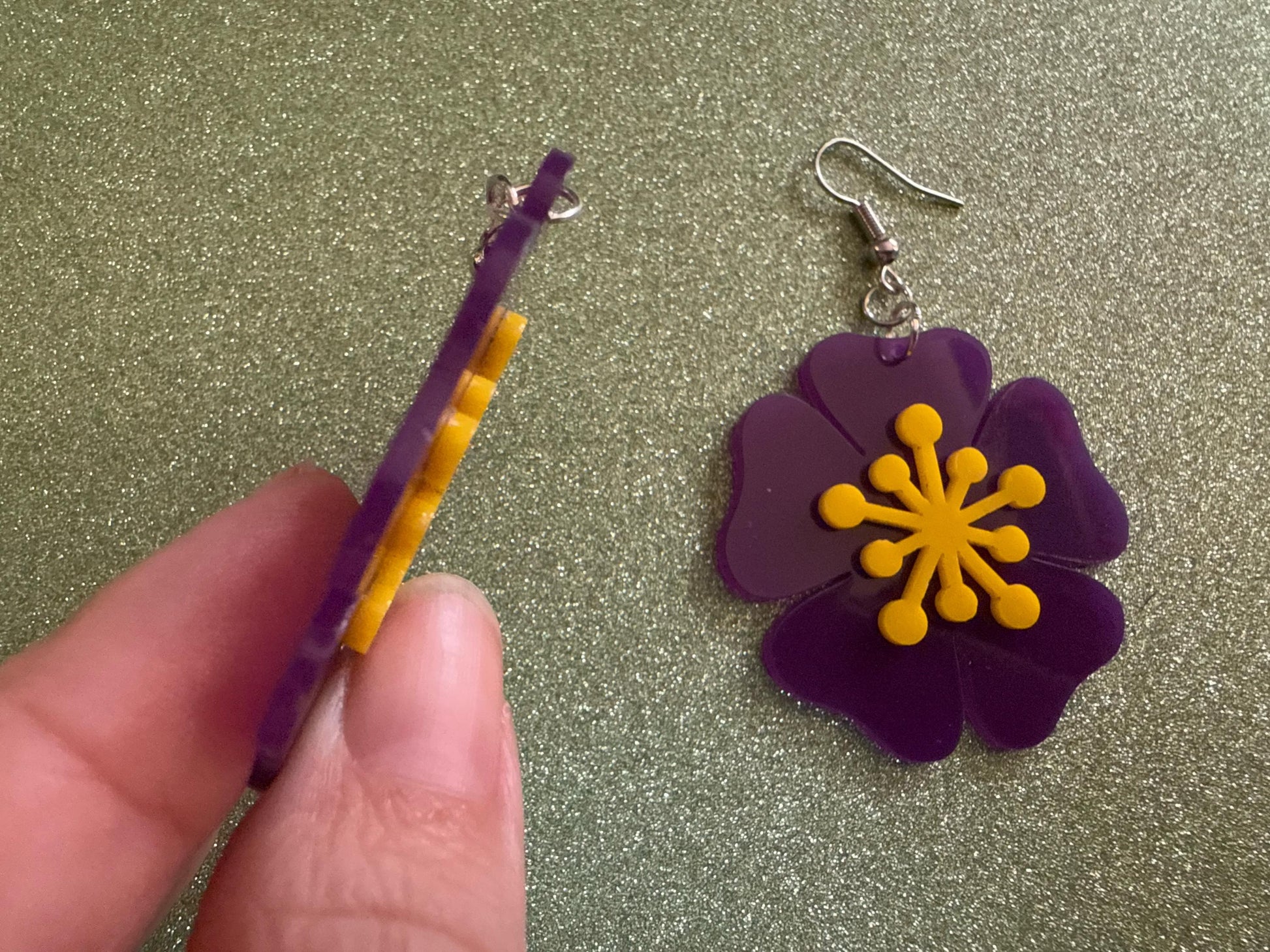 Colorful Flower Earrings: Laser Cut Acrylic Flowers, Floral, Botany, Bouquet, Florals, Plants, Summer Vibes, Best Gifts for Her/Him/Them