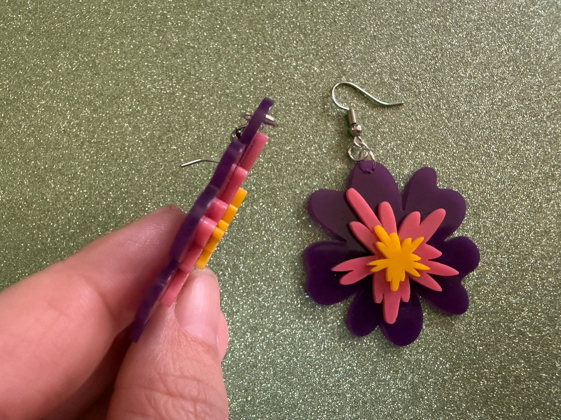 Colorful Flower Earrings: Laser Cut Acrylic Flowers, Floral, Botany, Bouquet, Florals, Plants, Summer Vibes, Best Gifts for Her/Him/Them
