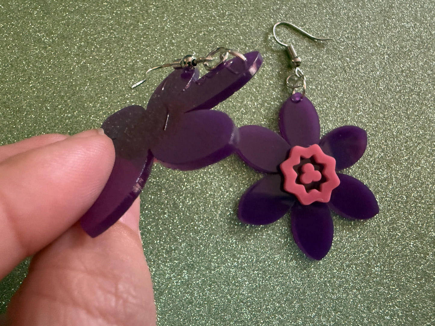 Colorful Flower Earrings: Laser Cut Acrylic Flowers, Floral, Botany, Bouquet, Florals, Plants, Summer Vibes, Best Gifts for Her/Him/Them