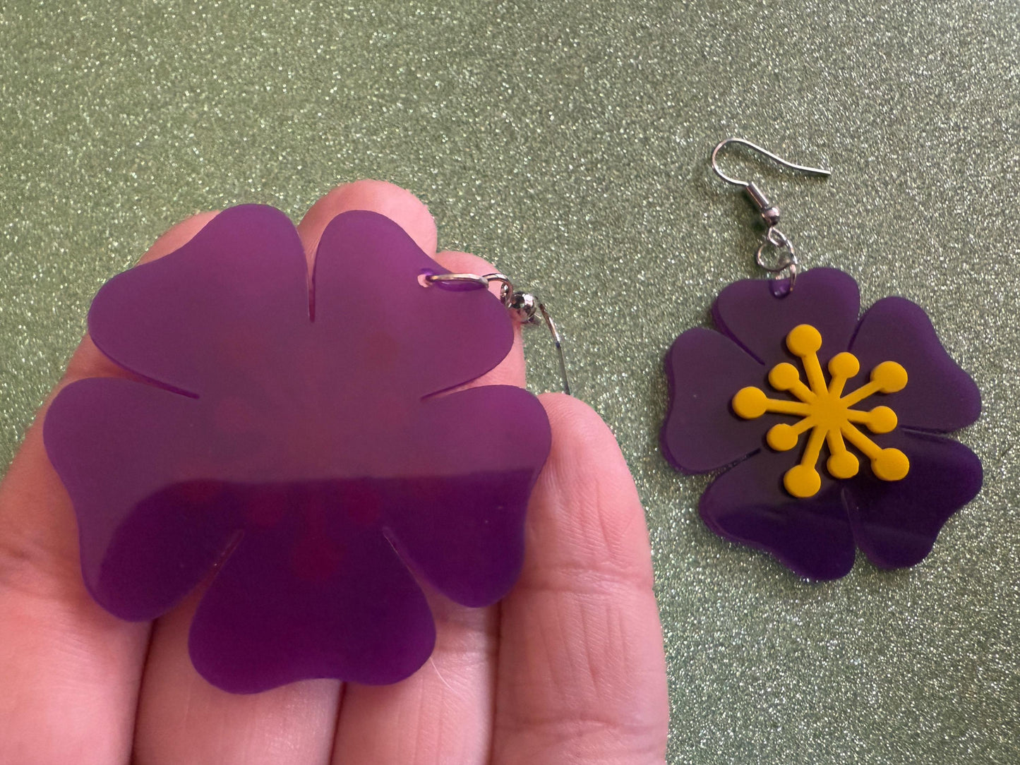 Colorful Flower Earrings: Laser Cut Acrylic Flowers, Floral, Botany, Bouquet, Florals, Plants, Summer Vibes, Best Gifts for Her/Him/Them