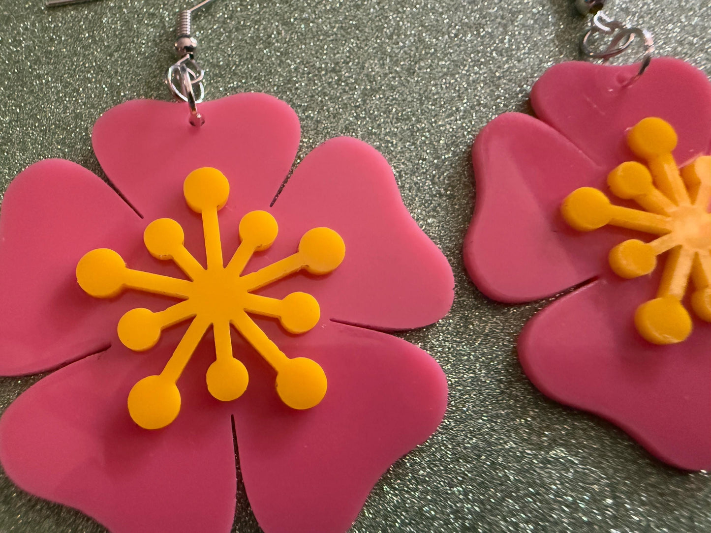 Colorful Flower Earrings: Laser Cut Acrylic Flowers, Floral, Botany, Bouquet, Florals, Plants, Summer Vibes, Best Gifts for Her/Him/Them