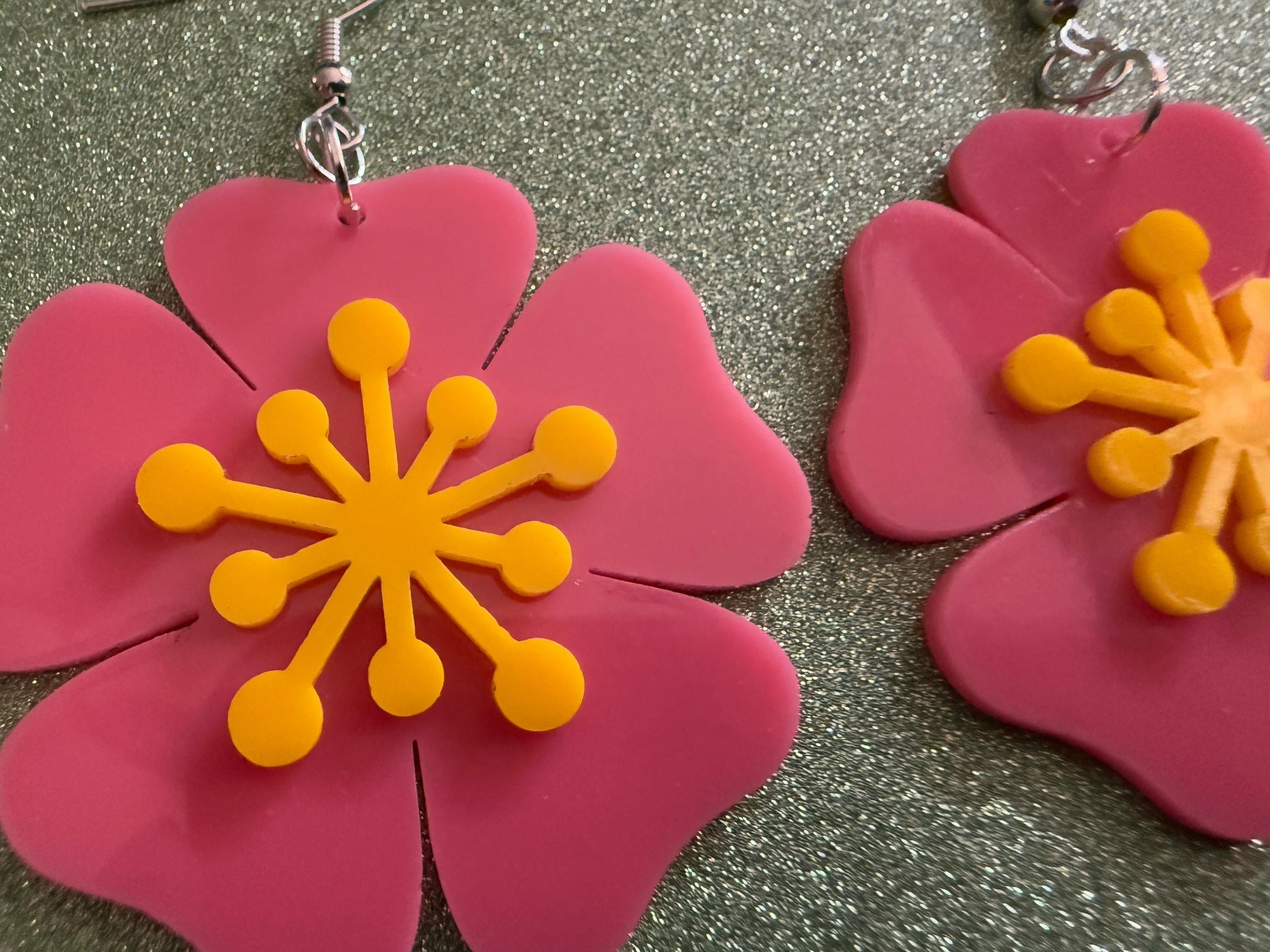 Colorful Flower Earrings: Laser Cut Acrylic Flowers, Floral, Botany, Bouquet, Florals, Plants, Summer Vibes, Best Gifts for Her/Him/Them