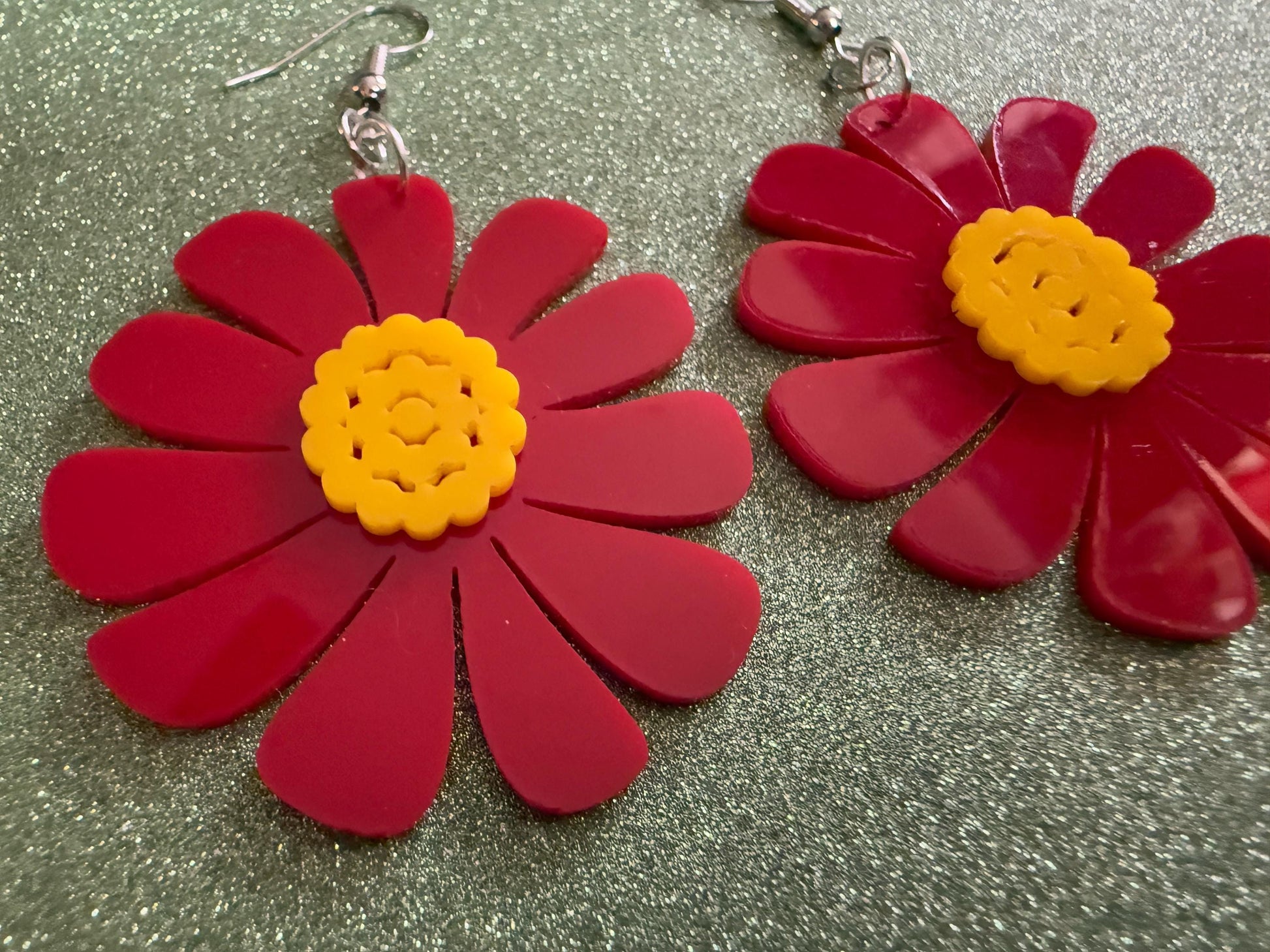 Colorful Flower Earrings: Laser Cut Acrylic Flowers, Floral, Botany, Bouquet, Florals, Plants, Summer Vibes, Best Gifts for Her/Him/Them