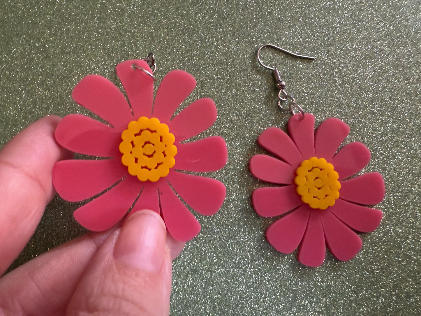 Colorful Flower Earrings: Laser Cut Acrylic Flowers, Floral, Botany, Bouquet, Florals, Plants, Summer Vibes, Best Gifts for Her/Him/Them