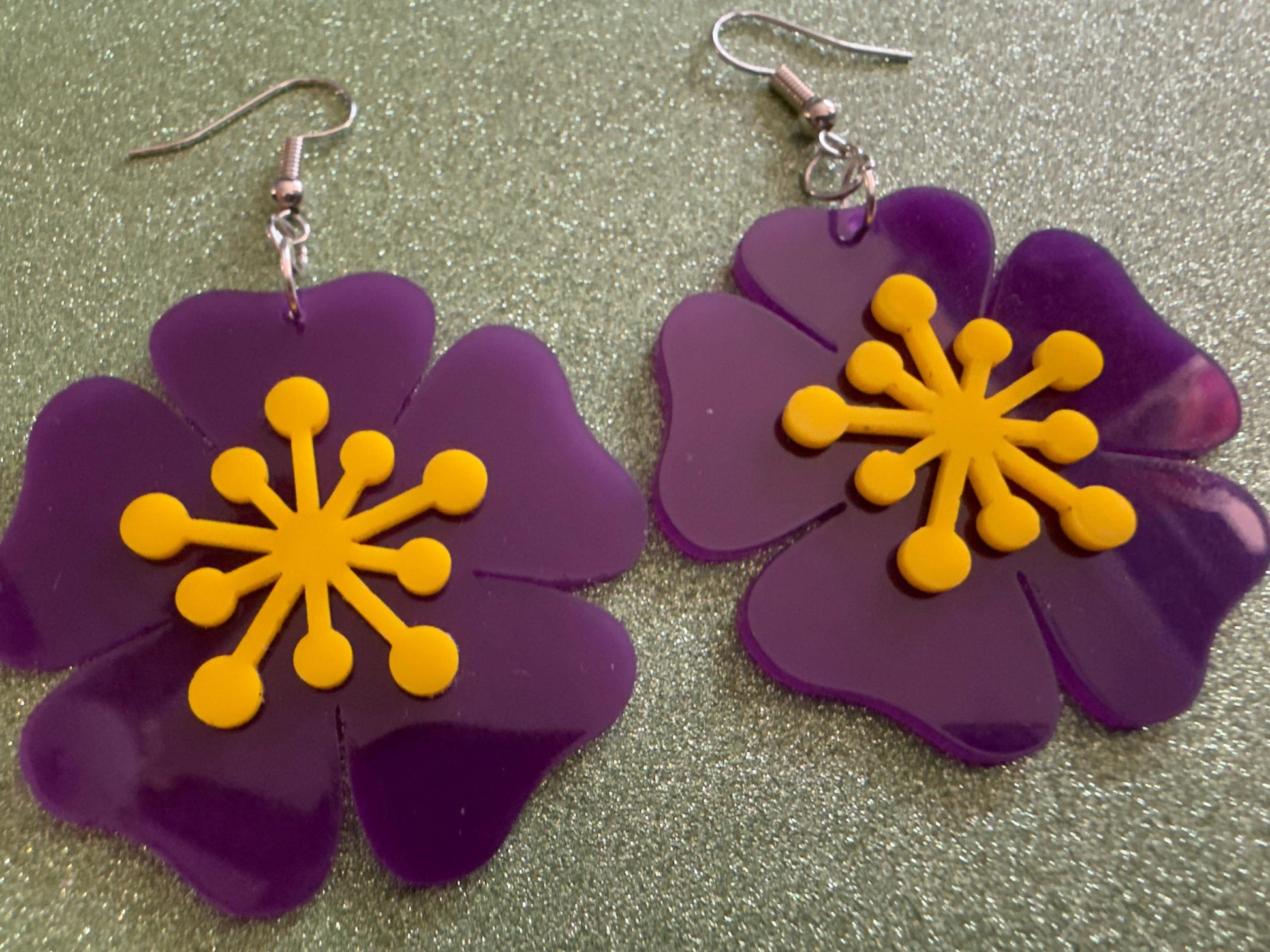 Colorful Flower Earrings: Laser Cut Acrylic Flowers, Floral, Botany, Bouquet, Florals, Plants, Summer Vibes, Best Gifts for Her/Him/Them