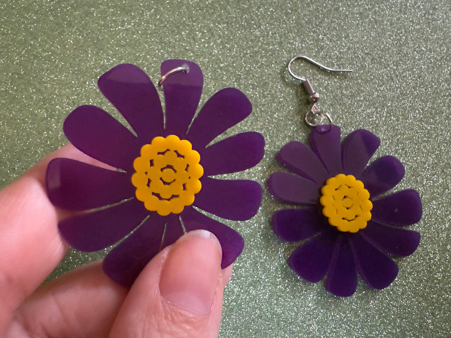 Colorful Flower Earrings: Laser Cut Acrylic Flowers, Floral, Botany, Bouquet, Florals, Plants, Summer Vibes, Best Gifts for Her/Him/Them