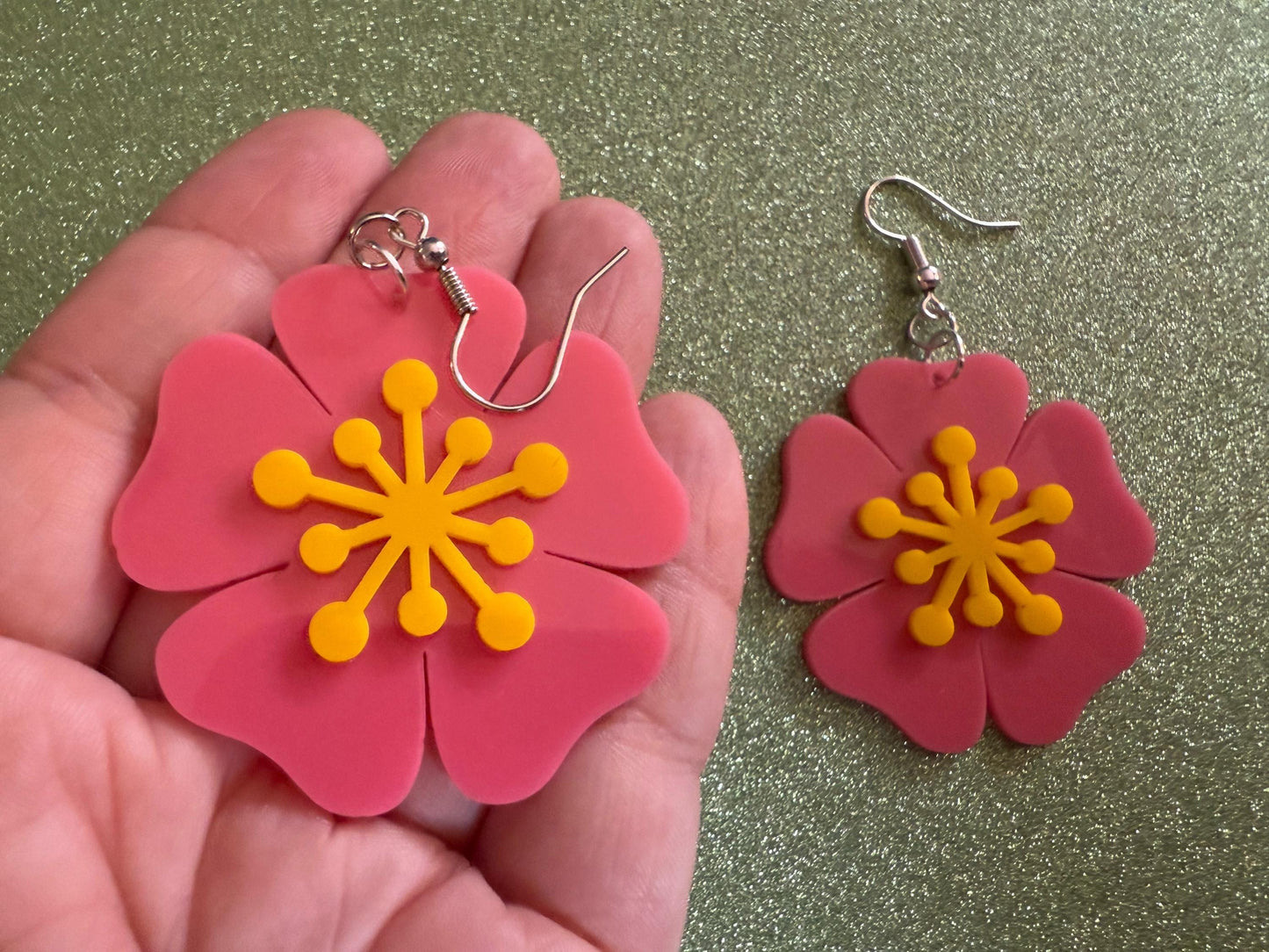 Colorful Flower Earrings: Laser Cut Acrylic Flowers, Floral, Botany, Bouquet, Florals, Plants, Summer Vibes, Best Gifts for Her/Him/Them