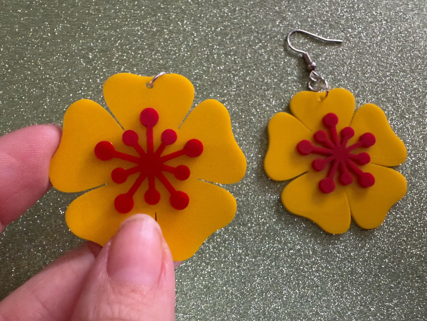Colorful Flower Earrings: Laser Cut Acrylic Flowers, Floral, Botany, Bouquet, Florals, Plants, Summer Vibes, Best Gifts for Her/Him/Them
