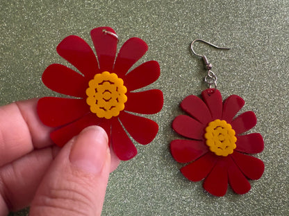 Colorful Flower Earrings: Laser Cut Acrylic Flowers, Floral, Botany, Bouquet, Florals, Plants, Summer Vibes, Best Gifts for Her/Him/Them