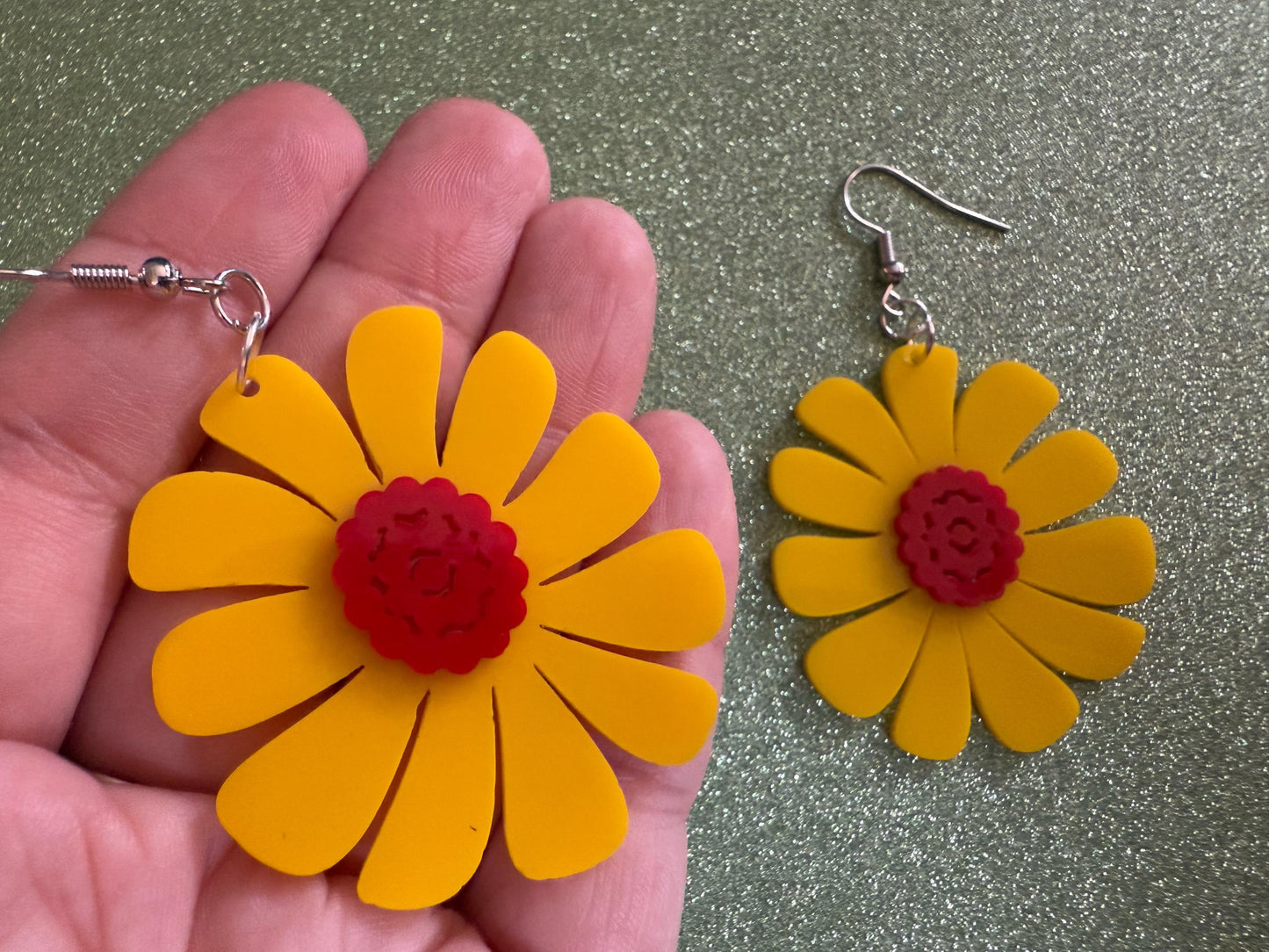 Colorful Flower Earrings: Laser Cut Acrylic Flowers, Floral, Botany, Bouquet, Florals, Plants, Summer Vibes, Best Gifts for Her/Him/Them