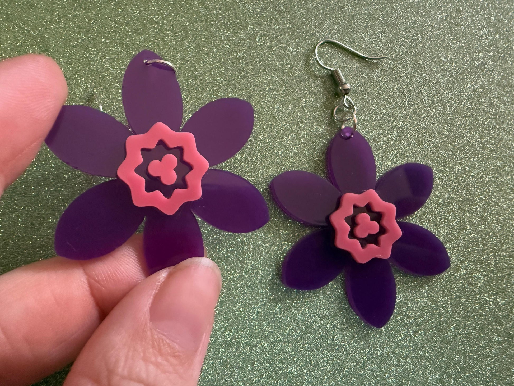 Colorful Flower Earrings: Laser Cut Acrylic Flowers, Floral, Botany, Bouquet, Florals, Plants, Summer Vibes, Best Gifts for Her/Him/Them