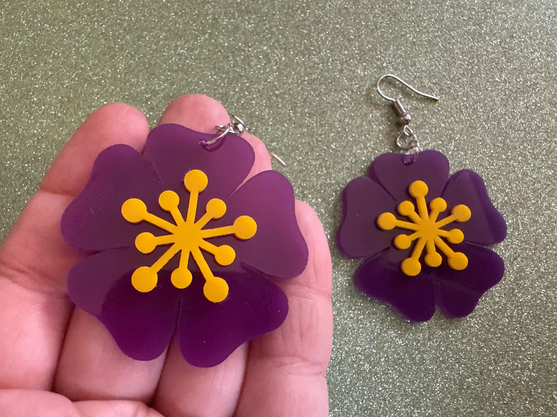 Colorful Flower Earrings: Laser Cut Acrylic Flowers, Floral, Botany, Bouquet, Florals, Plants, Summer Vibes, Best Gifts for Her/Him/Them