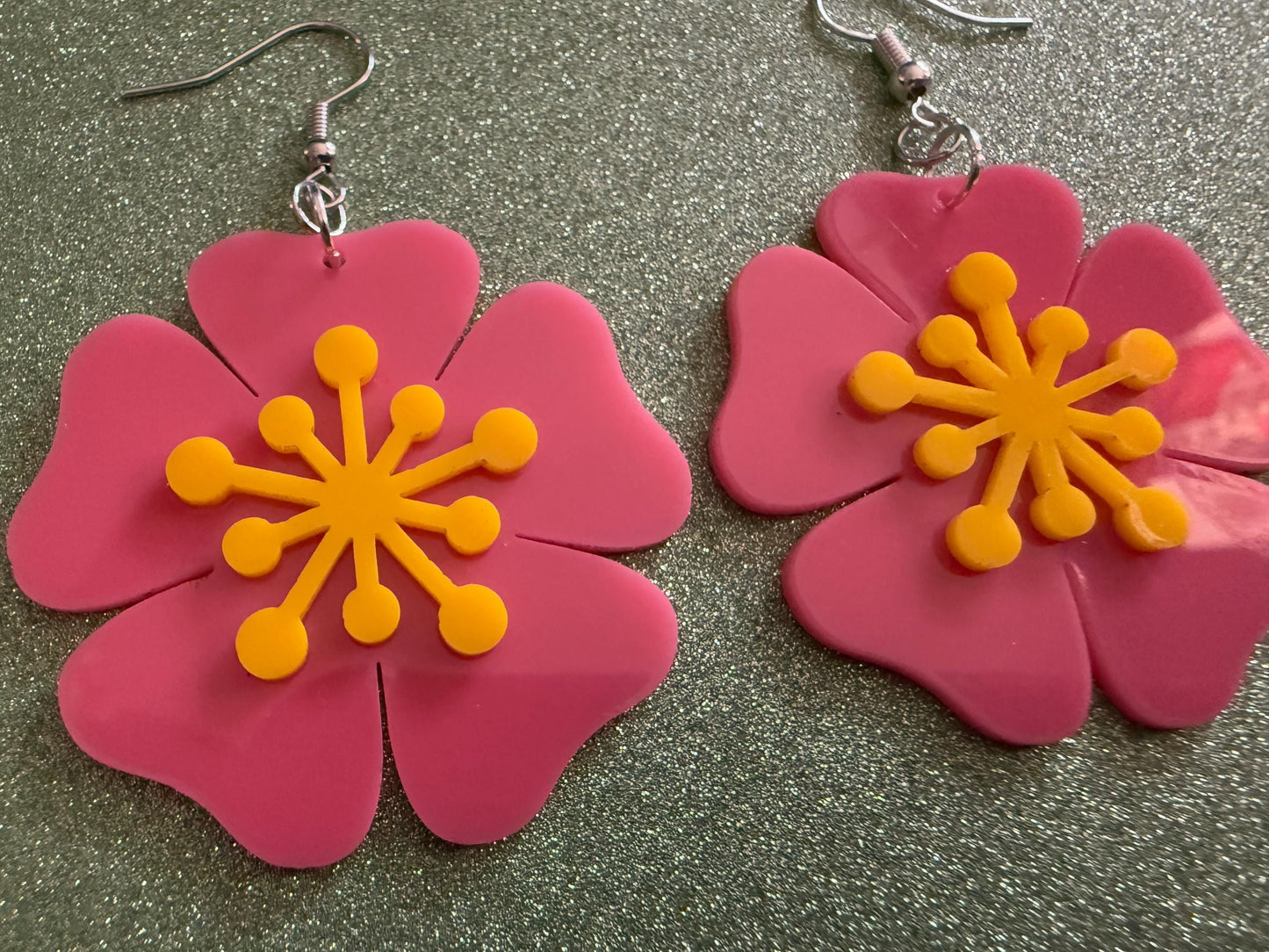 Colorful Flower Earrings: Laser Cut Acrylic Flowers, Floral, Botany, Bouquet, Florals, Plants, Summer Vibes, Best Gifts for Her/Him/Them