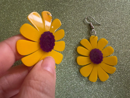 Colorful Flower Earrings: Laser Cut Acrylic Flowers, Floral, Botany, Bouquet, Florals, Plants, Summer Vibes, Best Gifts for Her/Him/Them