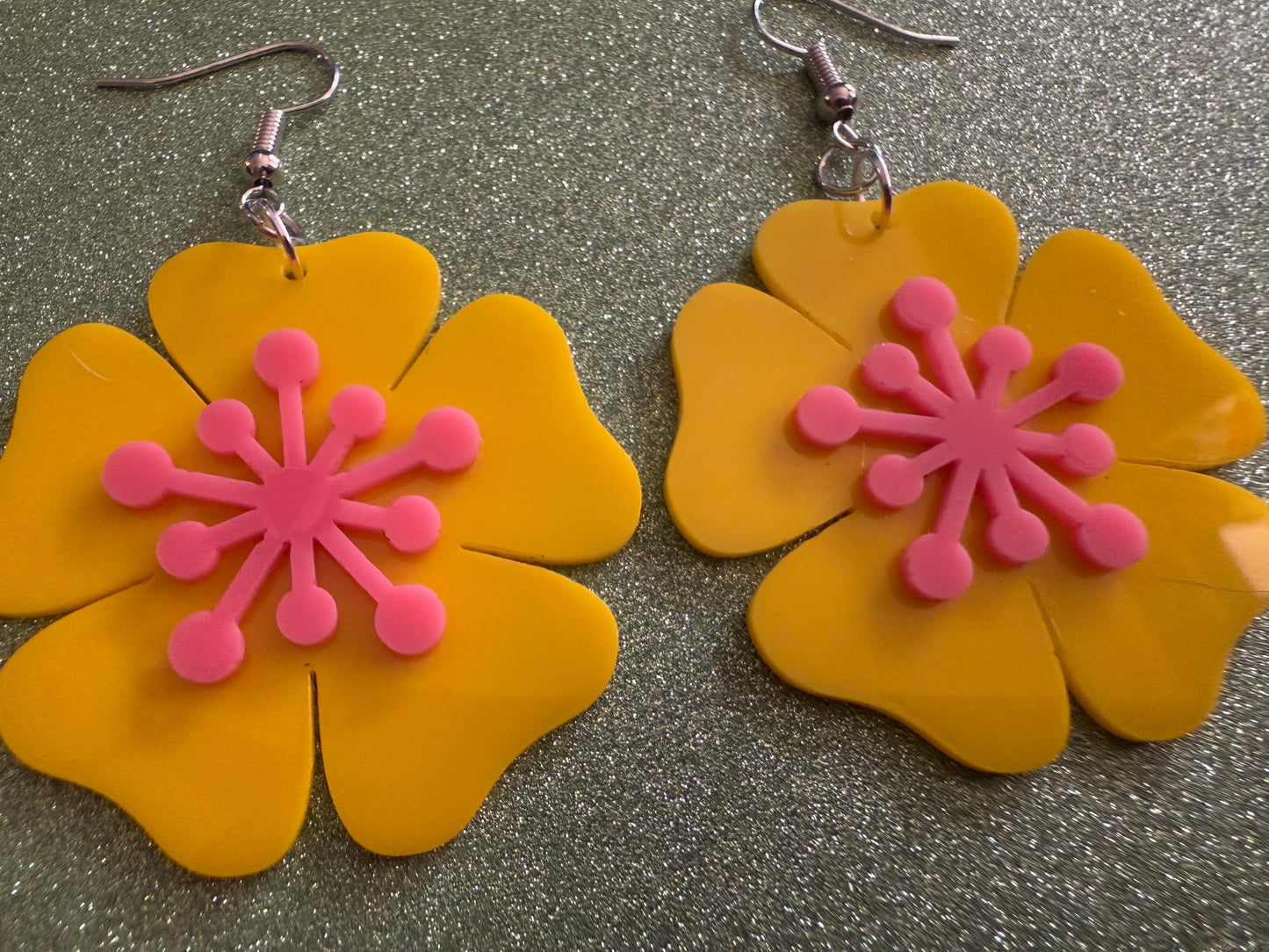 Colorful Flower Earrings: Laser Cut Acrylic Flowers, Floral, Botany, Bouquet, Florals, Plants, Summer Vibes, Best Gifts for Her/Him/Them
