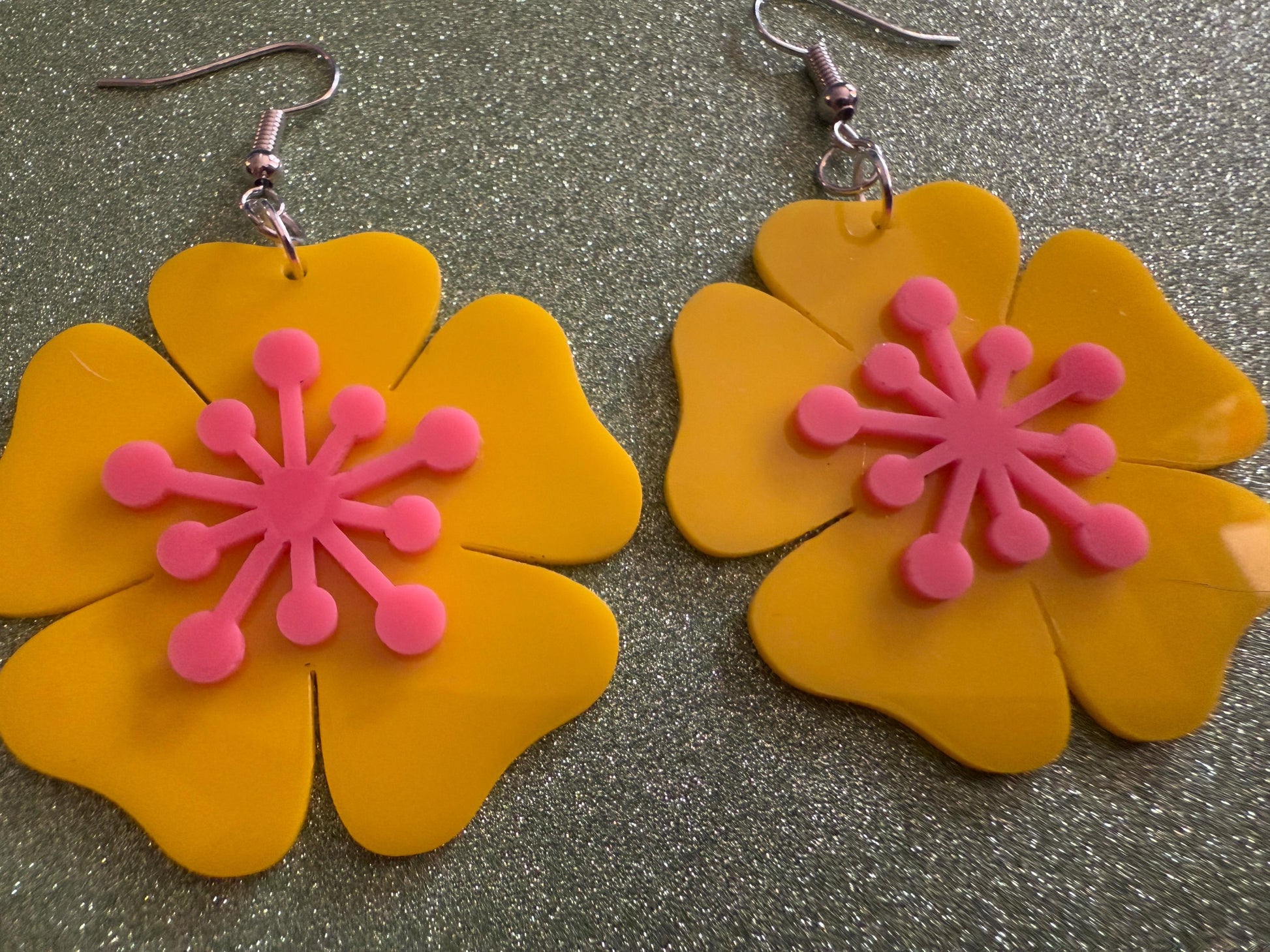 Colorful Flower Earrings: Laser Cut Acrylic Flowers, Floral, Botany, Bouquet, Florals, Plants, Summer Vibes, Best Gifts for Her/Him/Them