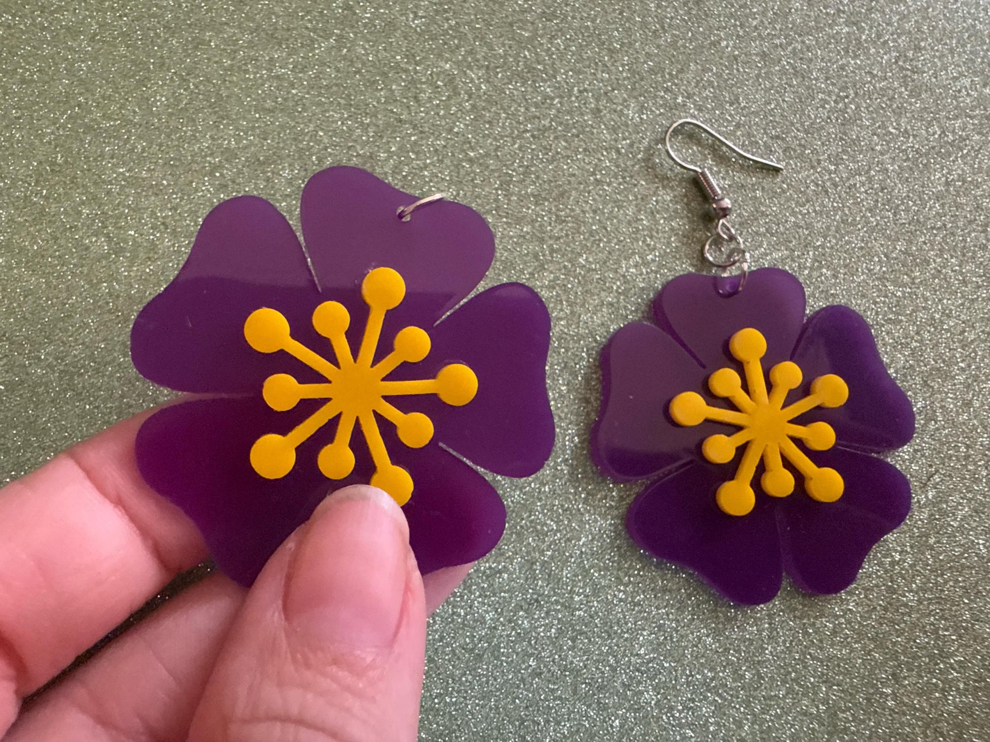 Colorful Flower Earrings: Laser Cut Acrylic Flowers, Floral, Botany, Bouquet, Florals, Plants, Summer Vibes, Best Gifts for Her/Him/Them