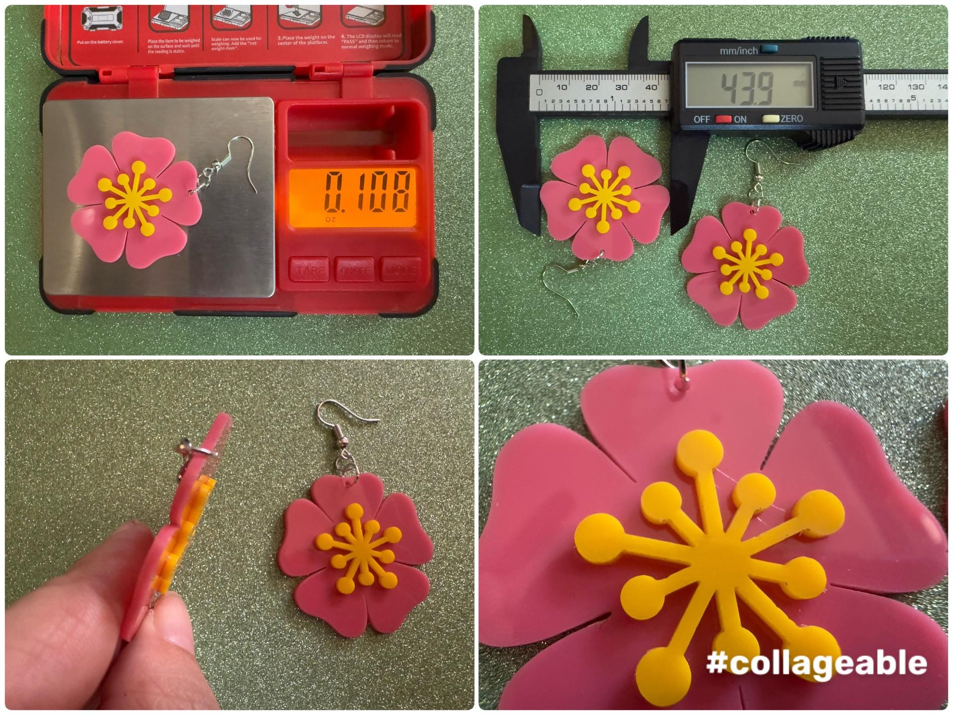 Colorful Flower Earrings: Laser Cut Acrylic Flowers, Floral, Botany, Bouquet, Florals, Plants, Summer Vibes, Best Gifts for Her/Him/Them