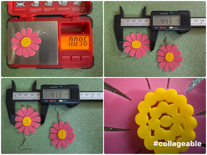 Colorful Flower Earrings: Laser Cut Acrylic Flowers, Floral, Botany, Bouquet, Florals, Plants, Summer Vibes, Best Gifts for Her/Him/Them