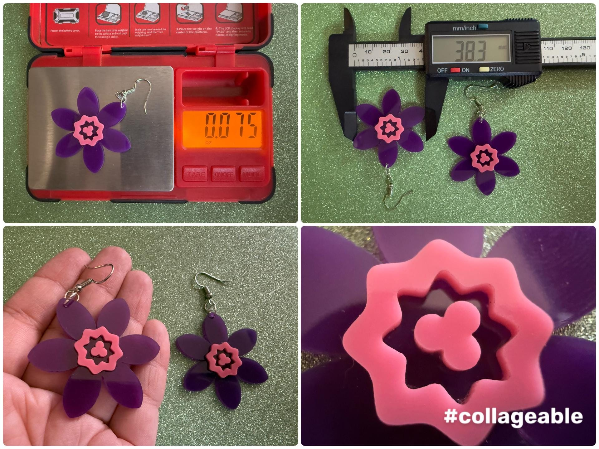 Colorful Flower Earrings: Laser Cut Acrylic Flowers, Floral, Botany, Bouquet, Florals, Plants, Summer Vibes, Best Gifts for Her/Him/Them