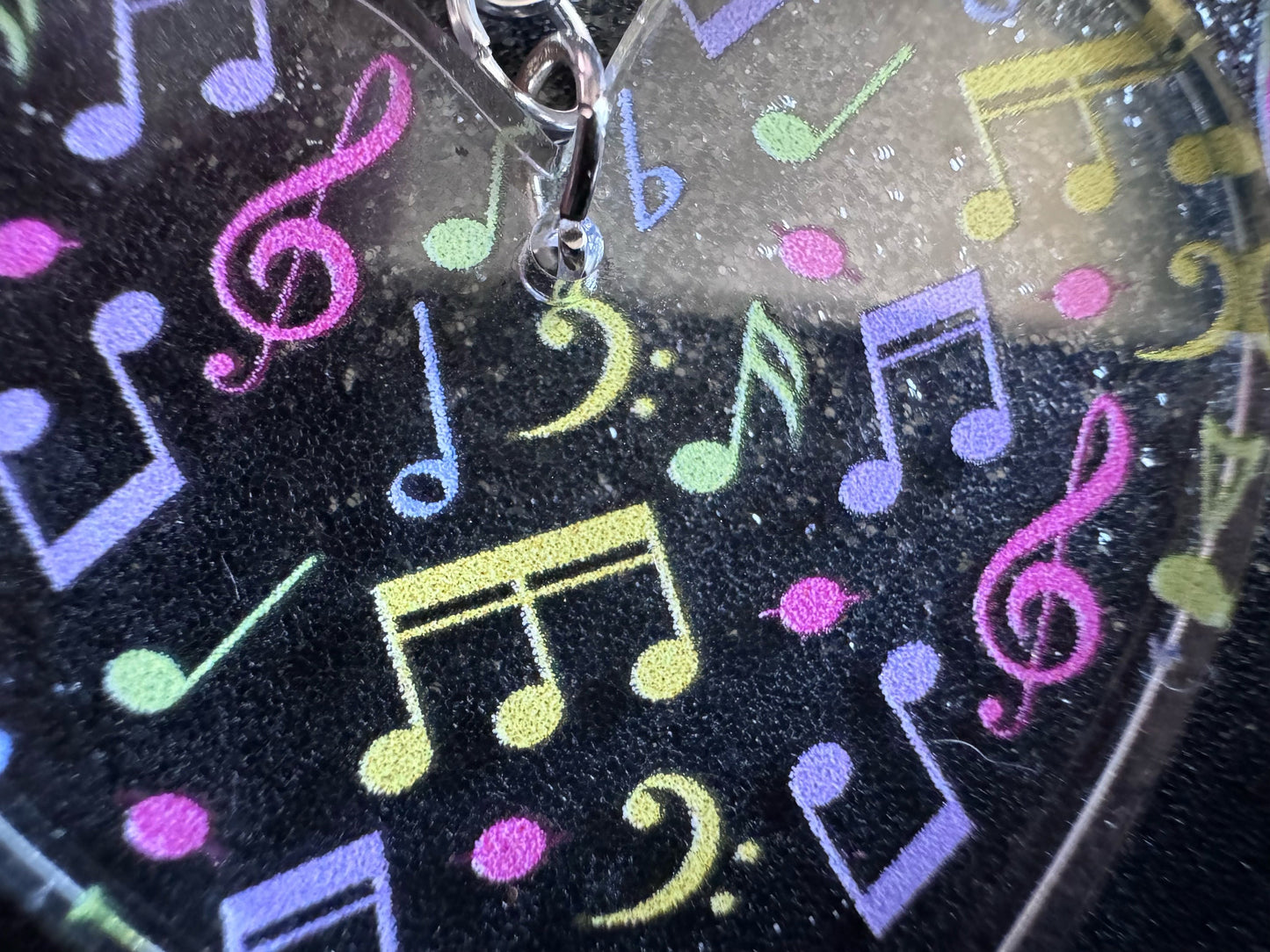 Colorful Music Note Earrings: Laser Cut Acrylic Sheet Music, Piano, Classical, Concert, Musician, Treble Cleff, Best Gifts for Her/Him/Them