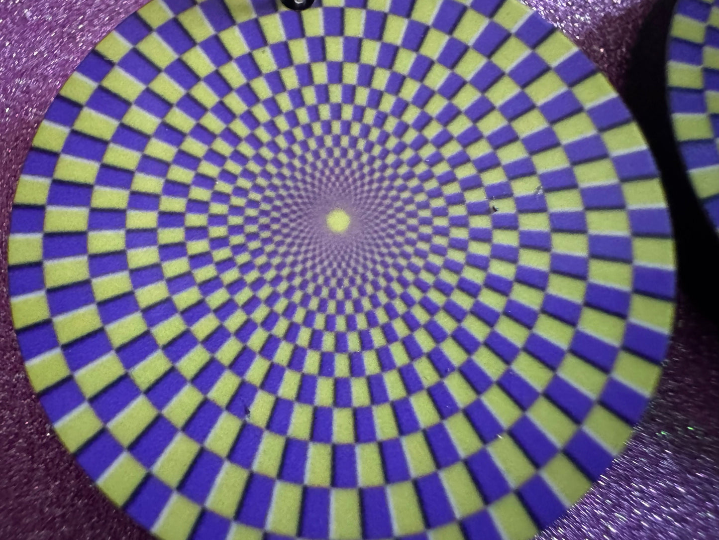 Colorful Psychedelic Optical Illusion Earrings: Sublimated Illusions, Unique Earrings, Quirky Jewelry, Hypnotic, Best Gifts for Her/Him/Them