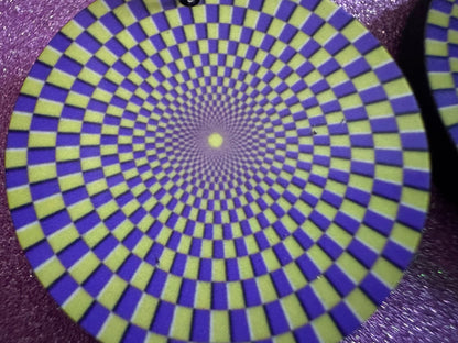 Colorful Psychedelic Optical Illusion Earrings: Sublimated Illusions, Unique Earrings, Quirky Jewelry, Hypnotic, Best Gifts for Her/Him/Them