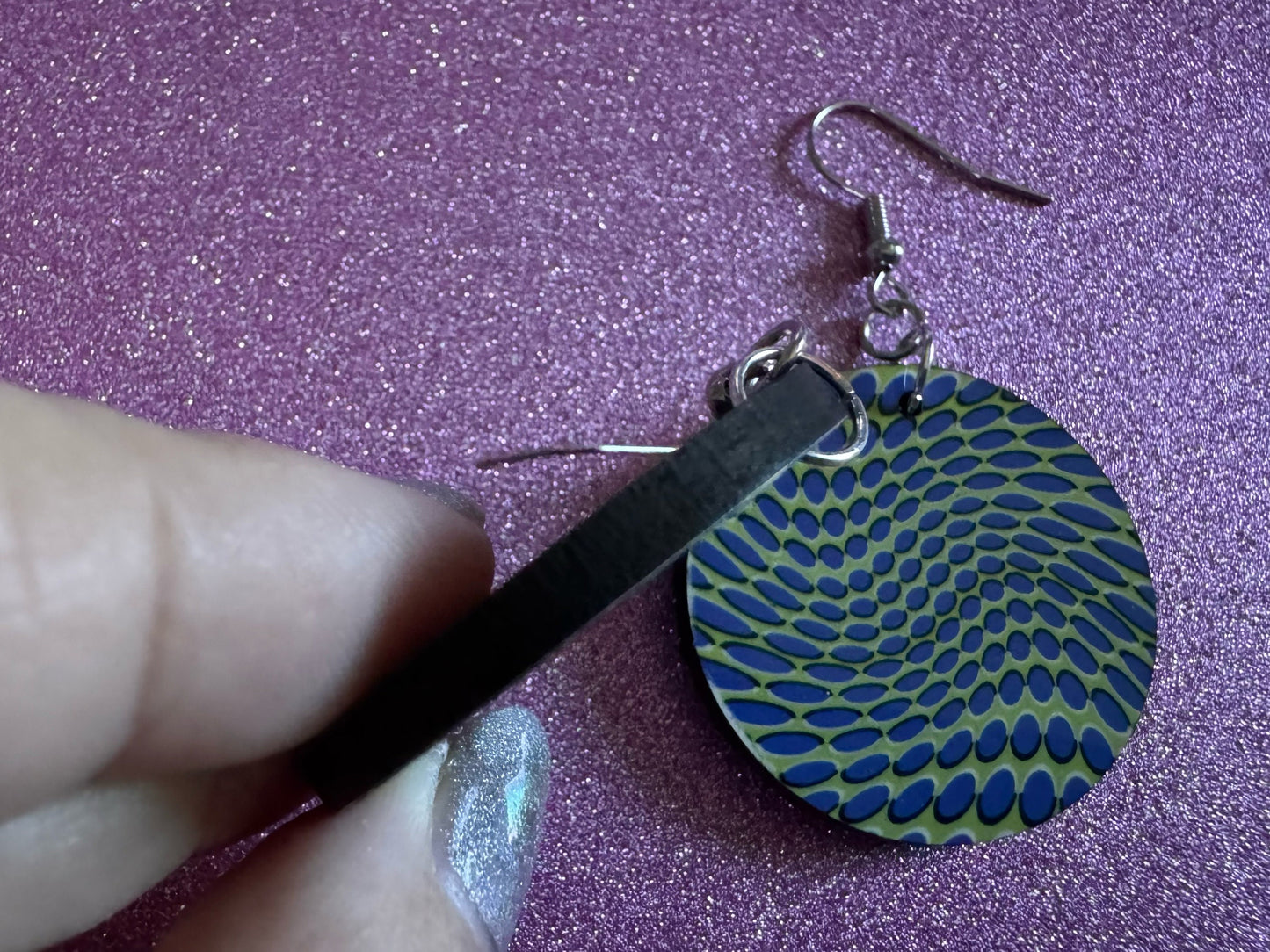Colorful Psychedelic Optical Illusion Earrings: Sublimated Illusions, Unique Earrings, Quirky Jewelry, Hypnotic, Best Gifts for Her/Him/Them