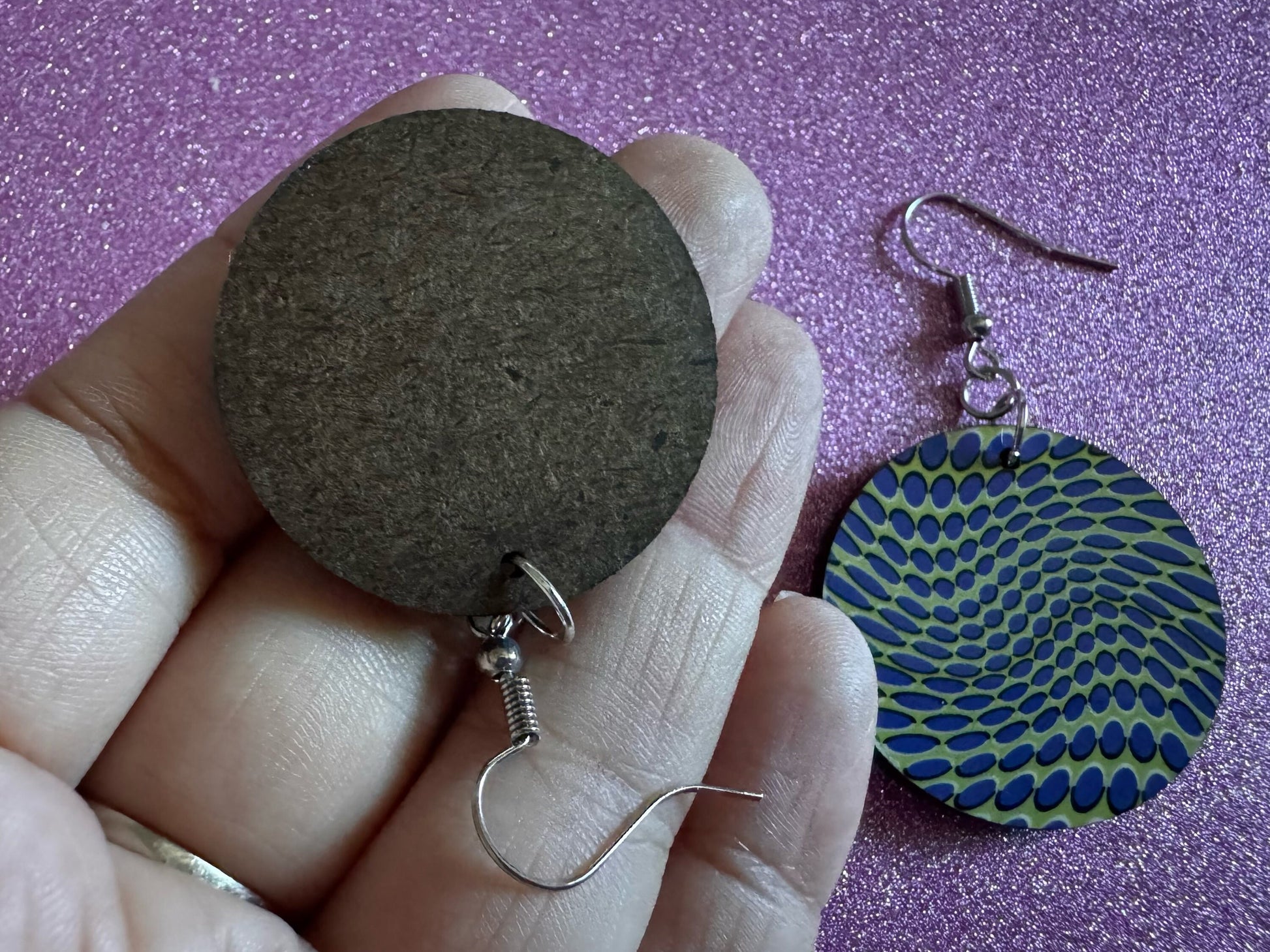 Colorful Psychedelic Optical Illusion Earrings: Sublimated Illusions, Unique Earrings, Quirky Jewelry, Hypnotic, Best Gifts for Her/Him/Them