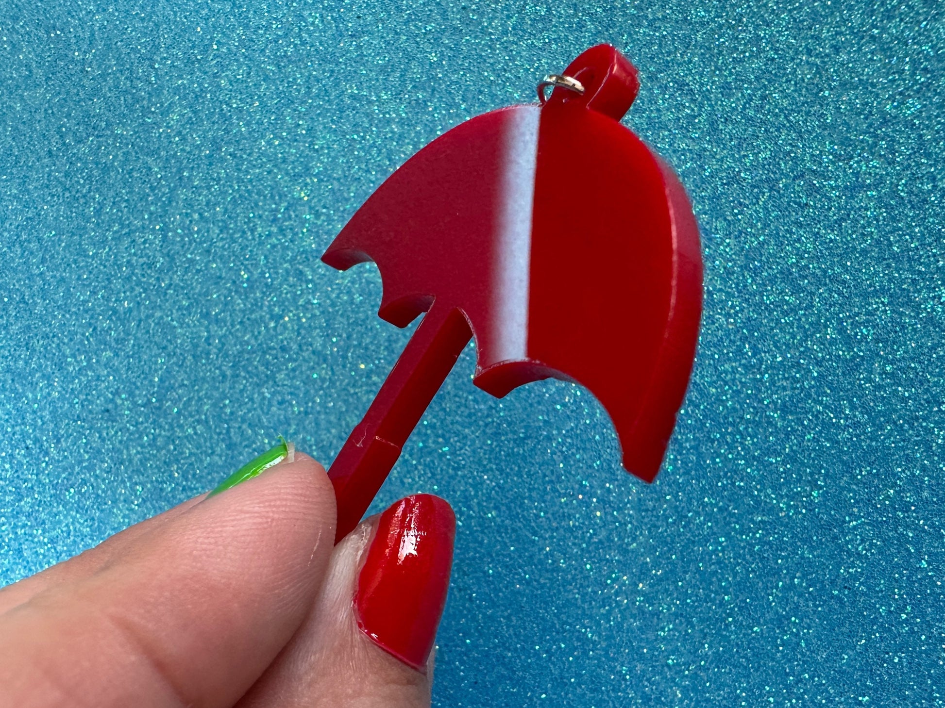 Colorful Umbrella Earrings: Laser Cut Acrylic Umbrellas, Rain, Weather, Hearts, Green Earrings, Gifts for Her/Him/Them