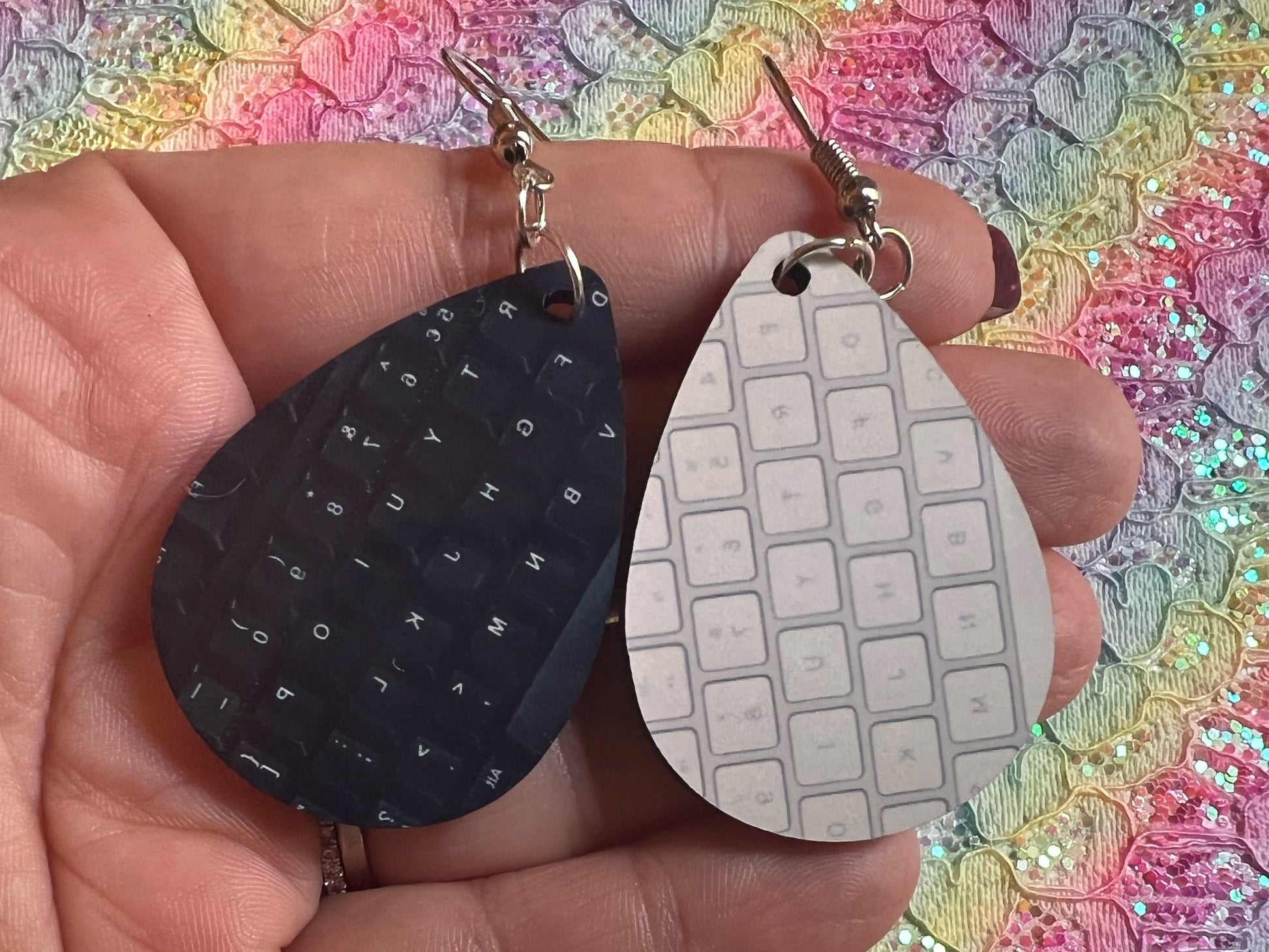 Computer Keyboard Earrings: Techy, Tech, Apple Keyboard, Black Keyboard, Best Gifts for Her/Him/Them