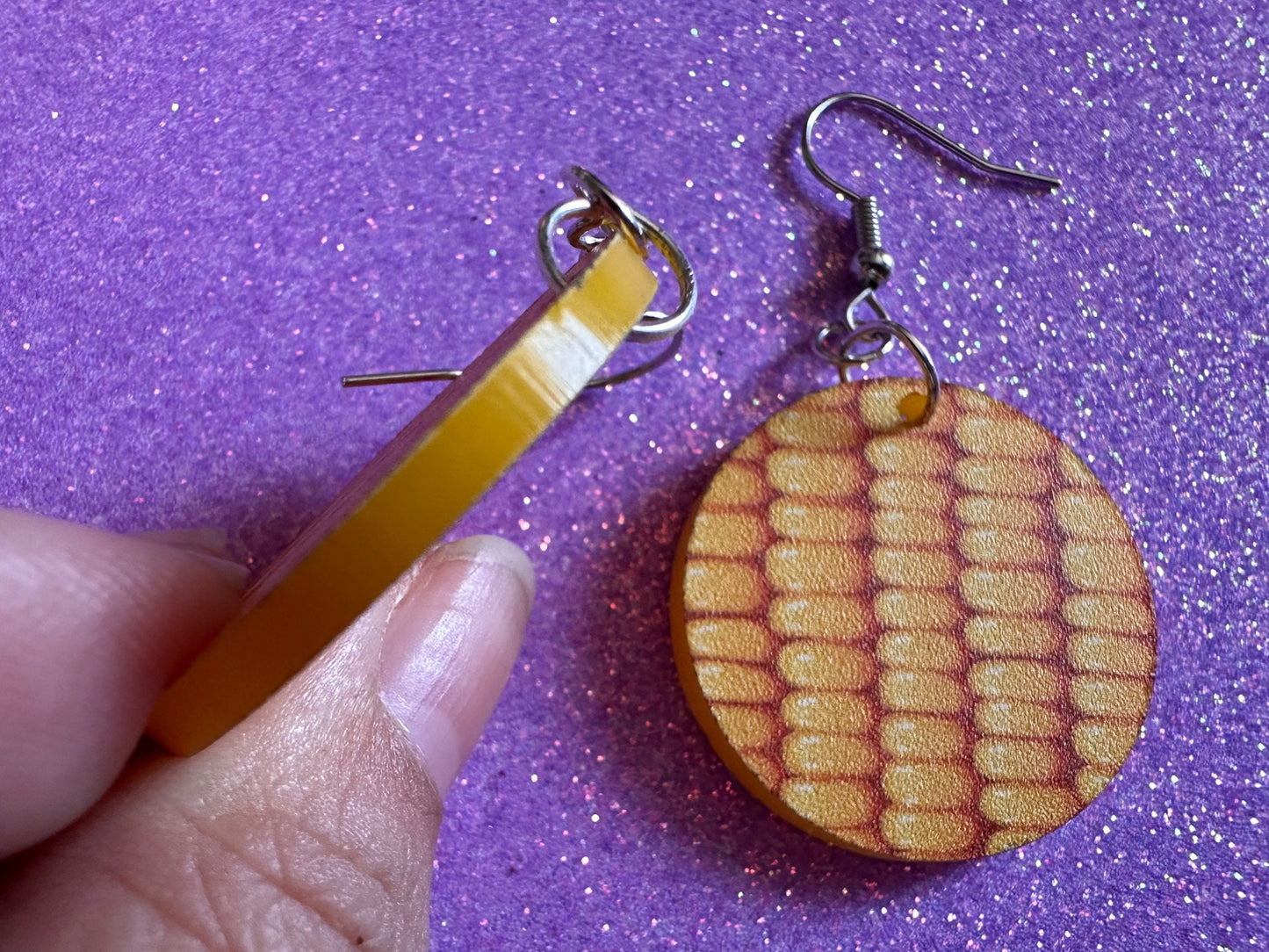 Corn Earrings: Laser Cut Acrylic Corn, Corn Kernels, Farm, Gardening, Vegetables, Food Earrings, Green Earrings, Best Gifts for Her/Him/Them