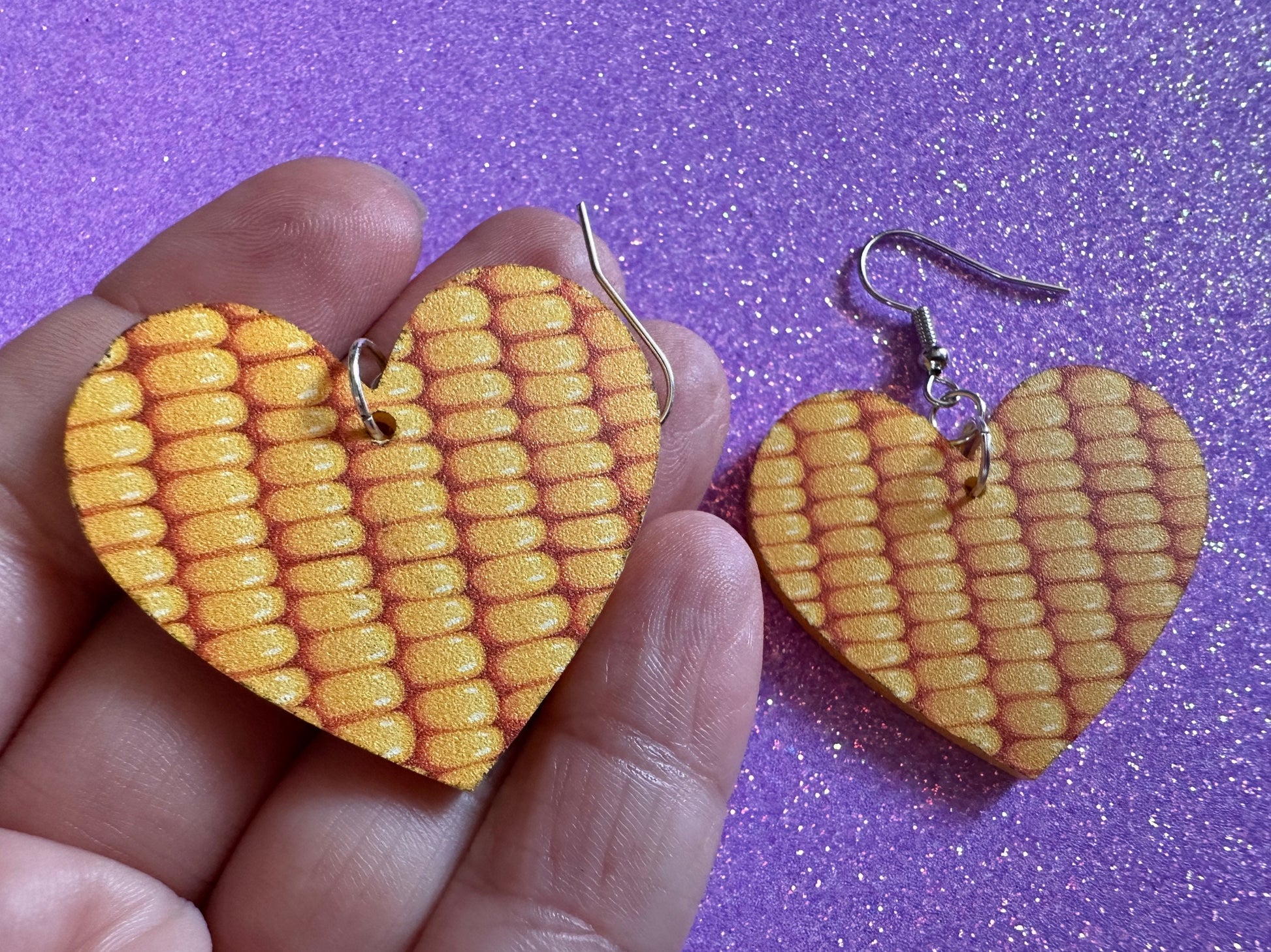 Corn Earrings: Laser Cut Acrylic Corn, Corn Kernels, Farm, Gardening, Vegetables, Food Earrings, Green Earrings, Best Gifts for Her/Him/Them