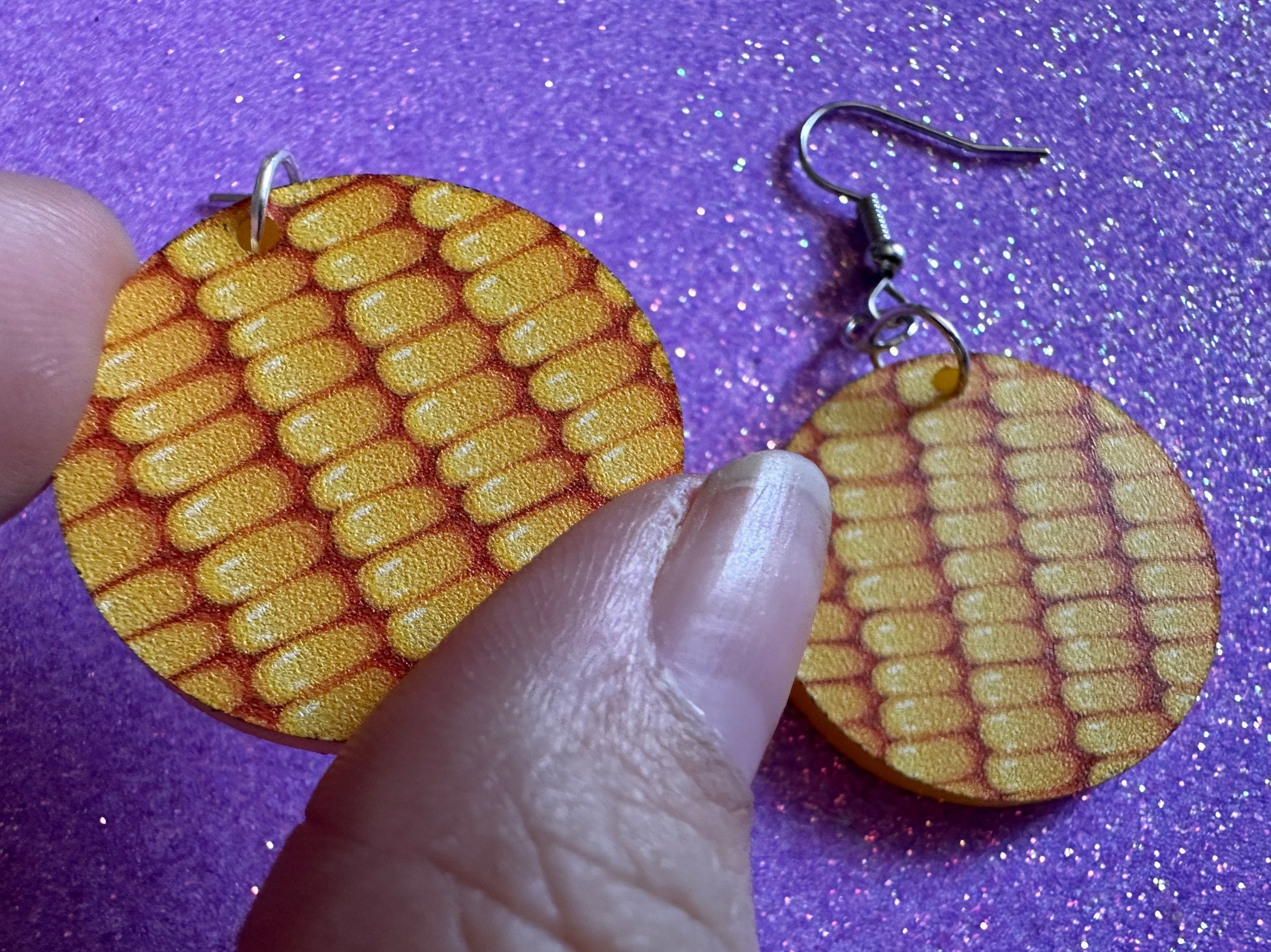 Corn Earrings: Laser Cut Acrylic Corn, Corn Kernels, Farm, Gardening, Vegetables, Food Earrings, Green Earrings, Best Gifts for Her/Him/Them