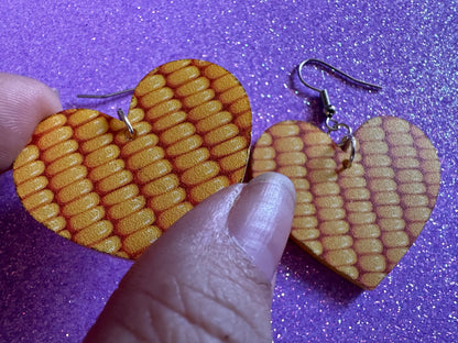 Corn Earrings: Laser Cut Acrylic Corn, Corn Kernels, Farm, Gardening, Vegetables, Food Earrings, Green Earrings, Best Gifts for Her/Him/Them