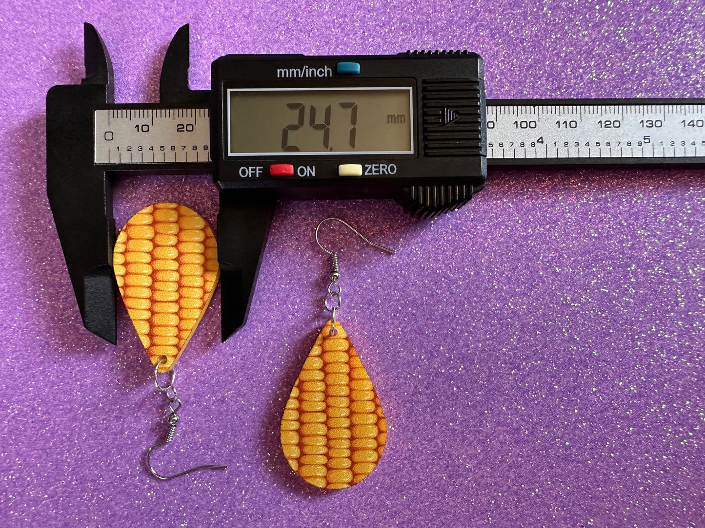 Corn Earrings: Laser Cut Acrylic Corn, Corn Kernels, Farm, Gardening, Vegetables, Food Earrings, Green Earrings, Best Gifts for Her/Him/Them